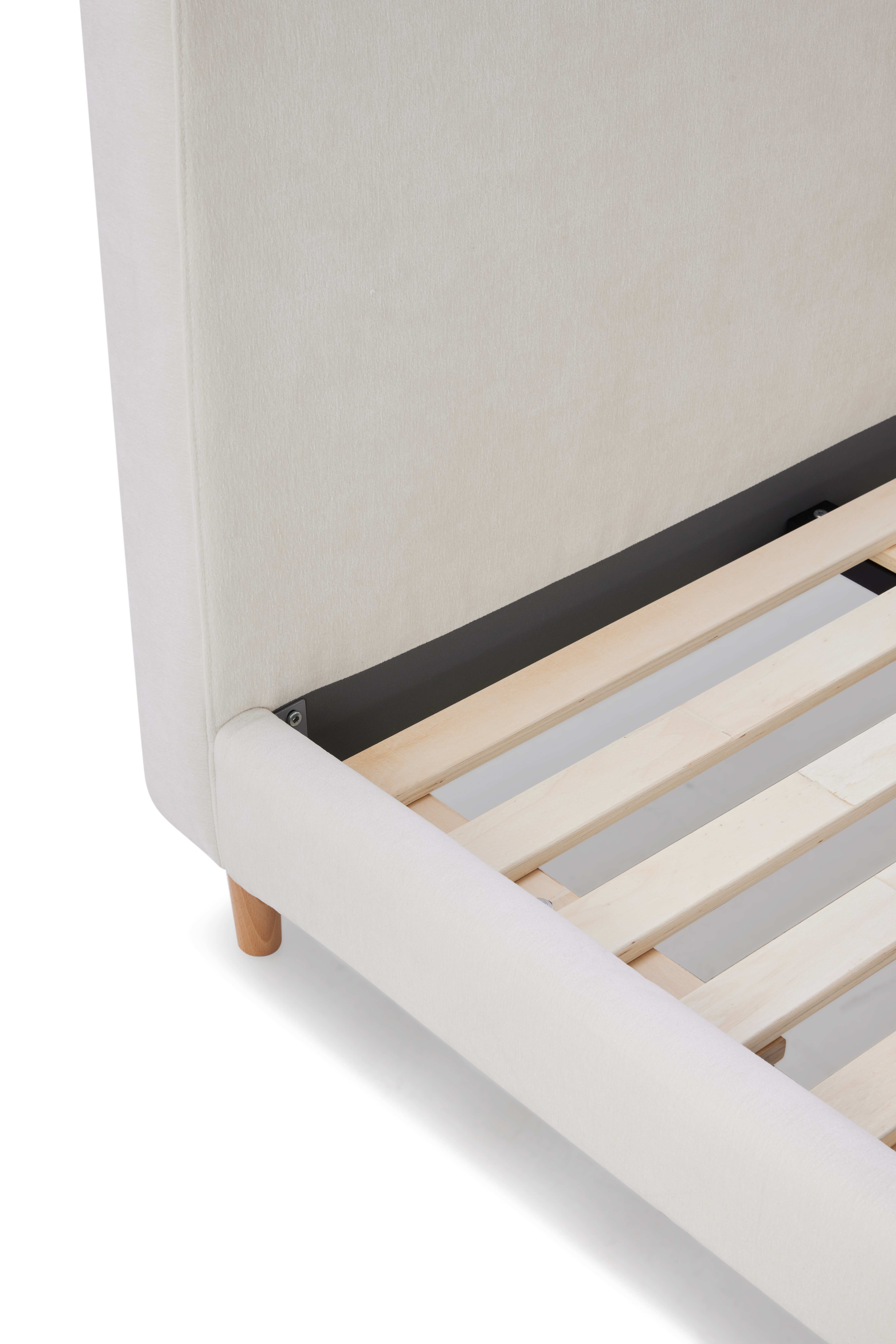 Cama Pure con tela FAM en blanco hueso, tamaño king cm - image 2