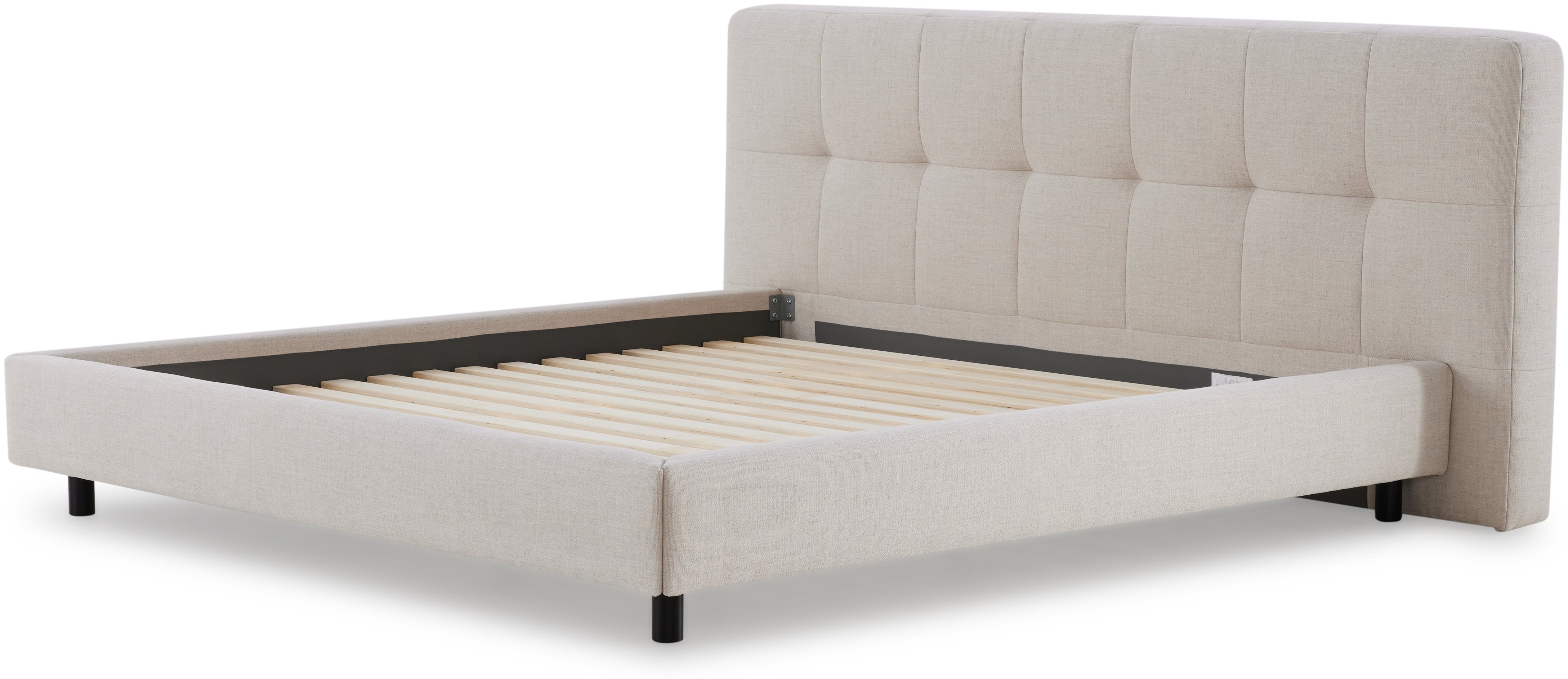 Cama Wafer con tela HOME Beige, tamaño queen cm - image 2