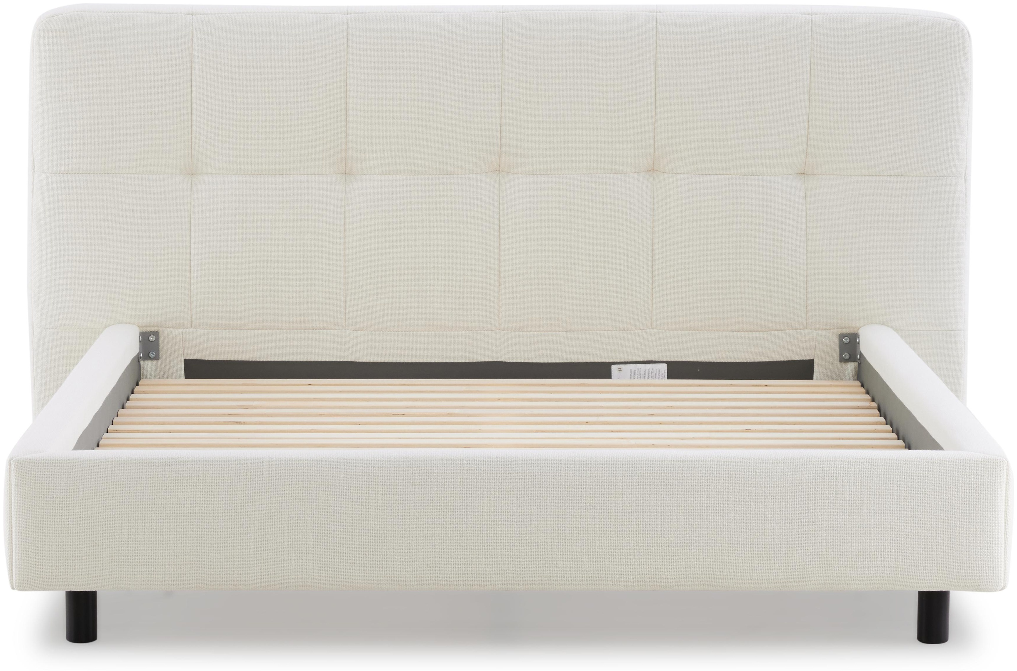 Cama Wafer con tela KIND en blanco hueso, tamaño king cm - image 2