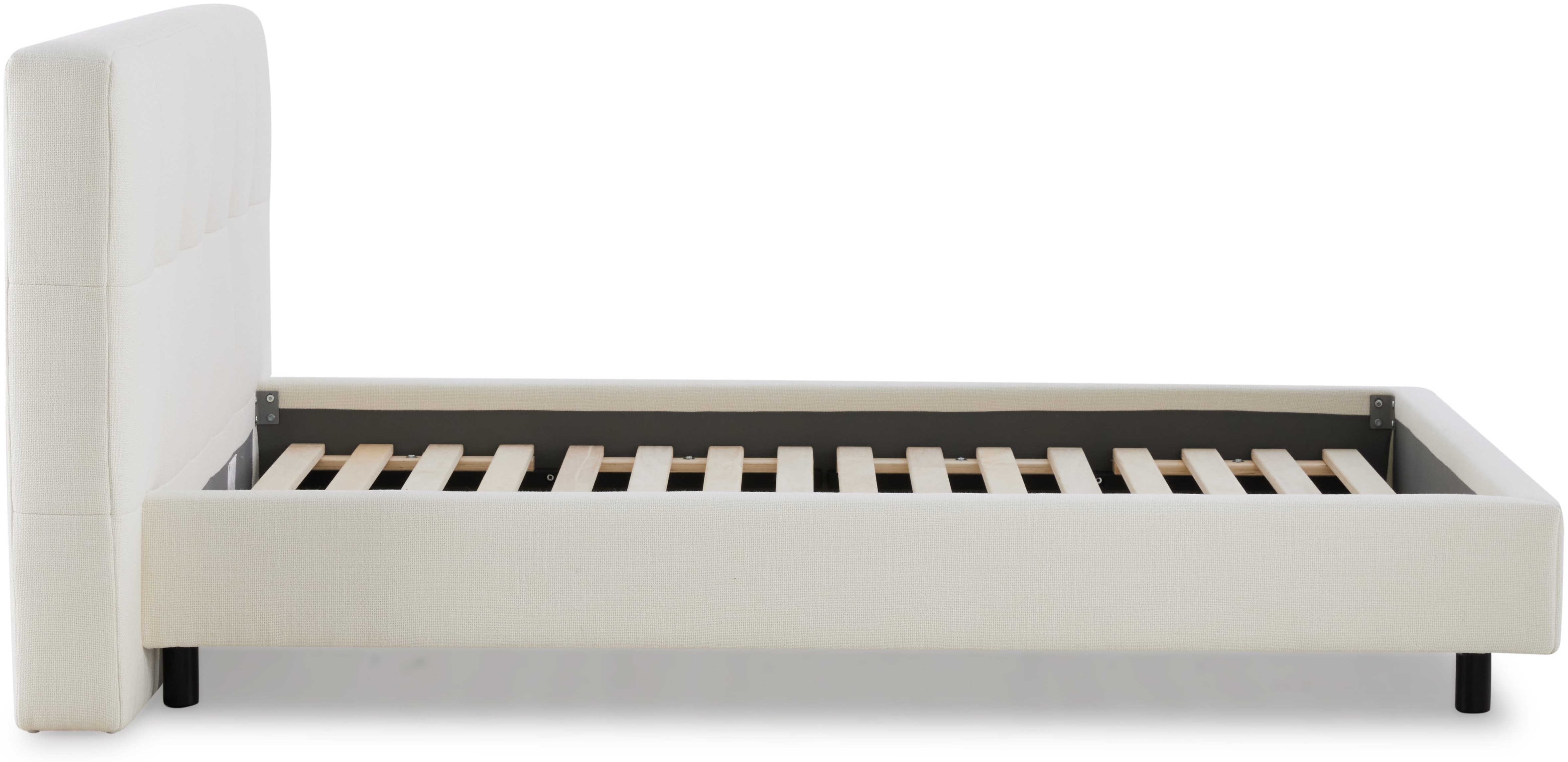 Cama Wafer con tela KIND en blanco hueso, tamaño king cm - image 4