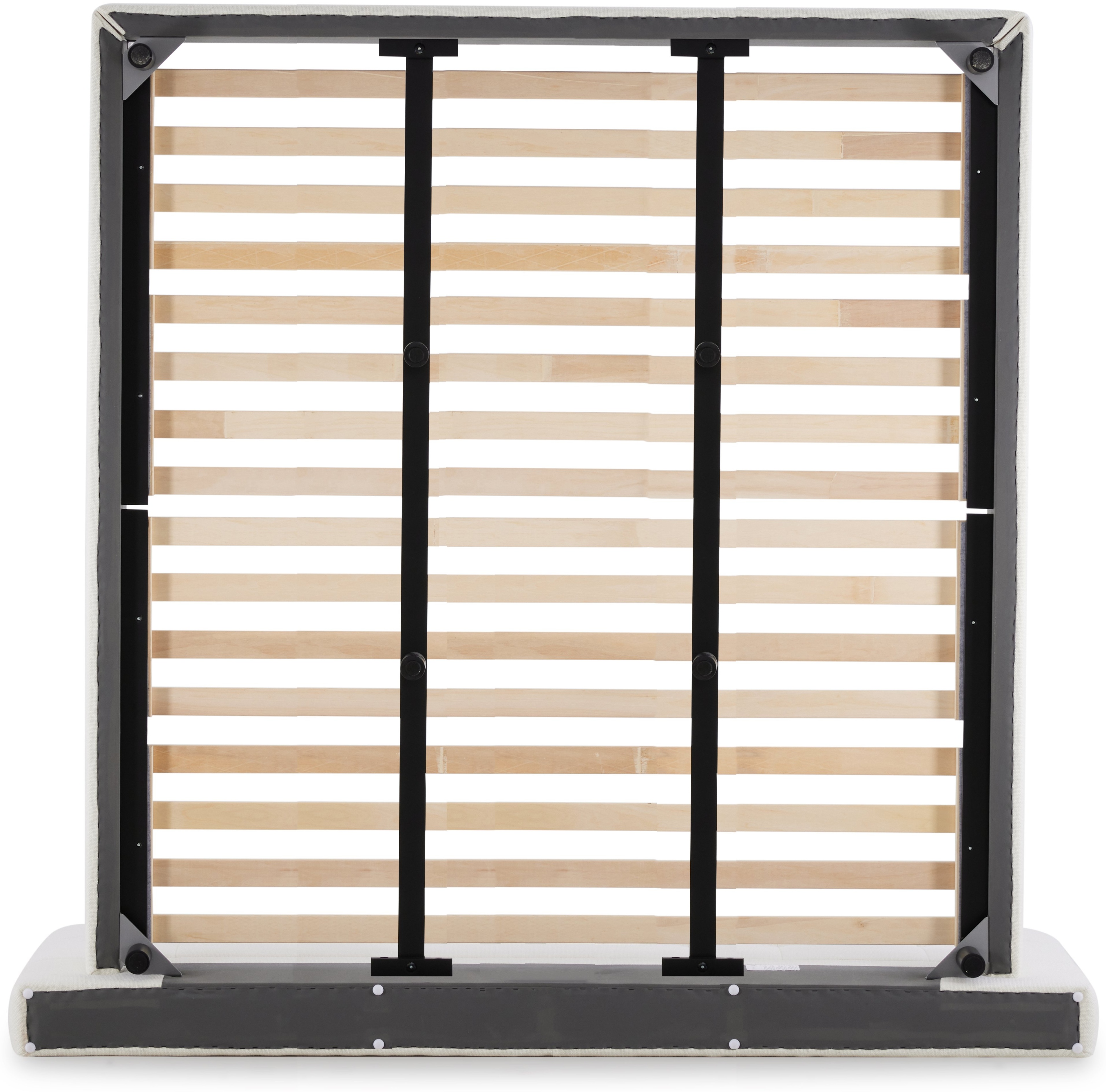 Cama Wafer con tela KIND en blanco hueso, tamaño queen cm - image 1