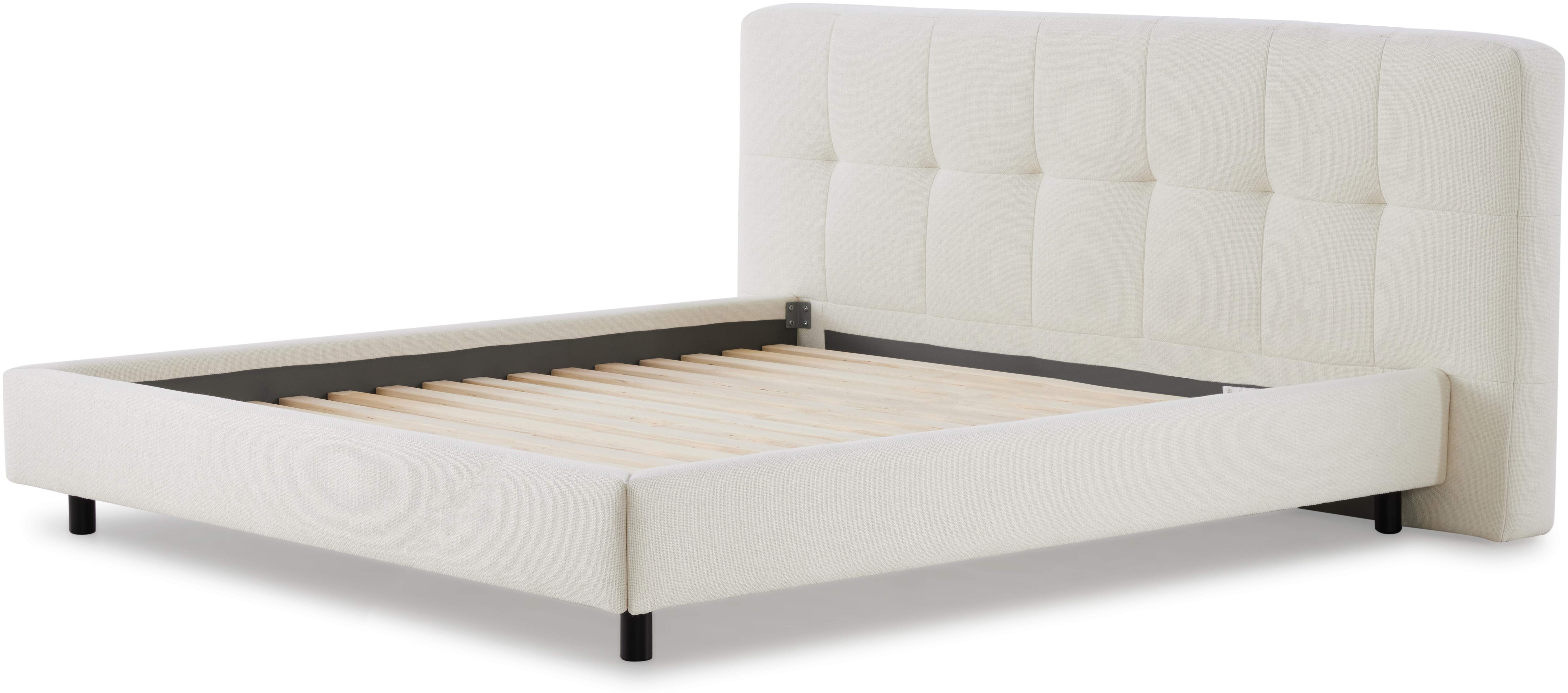 Cama Wafer con tela KIND en blanco hueso, tamaño queen cm - image 5