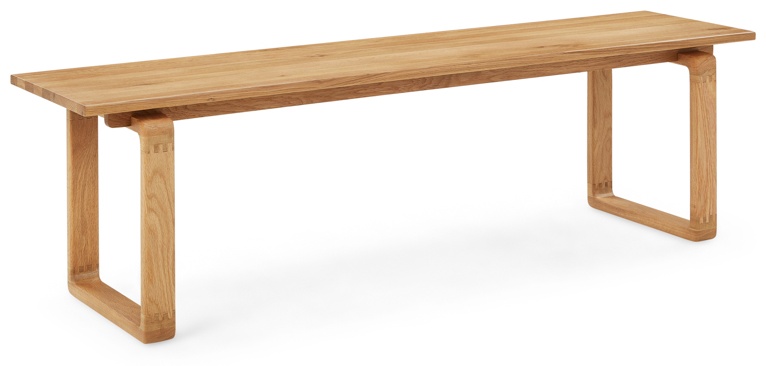Orbit Bench with Solid natural oak frame - image 1