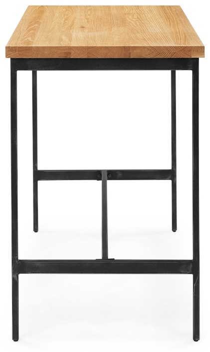 Calia bar table with Black Powder coated steel frame, Solid natural oak top - image 1