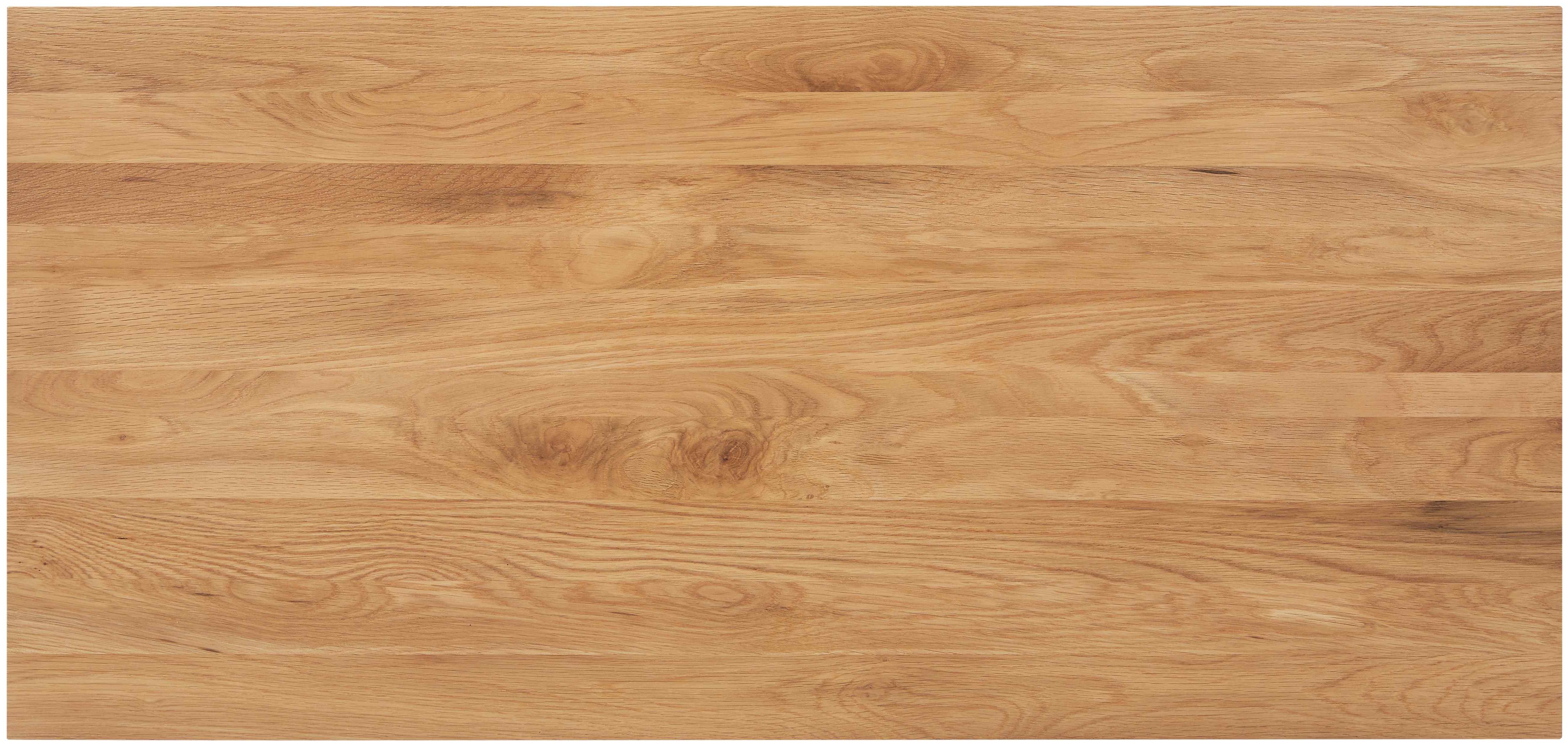 calia console table with Black Powder coated steel frame, Solid natural oak top, 120 cm - image 2