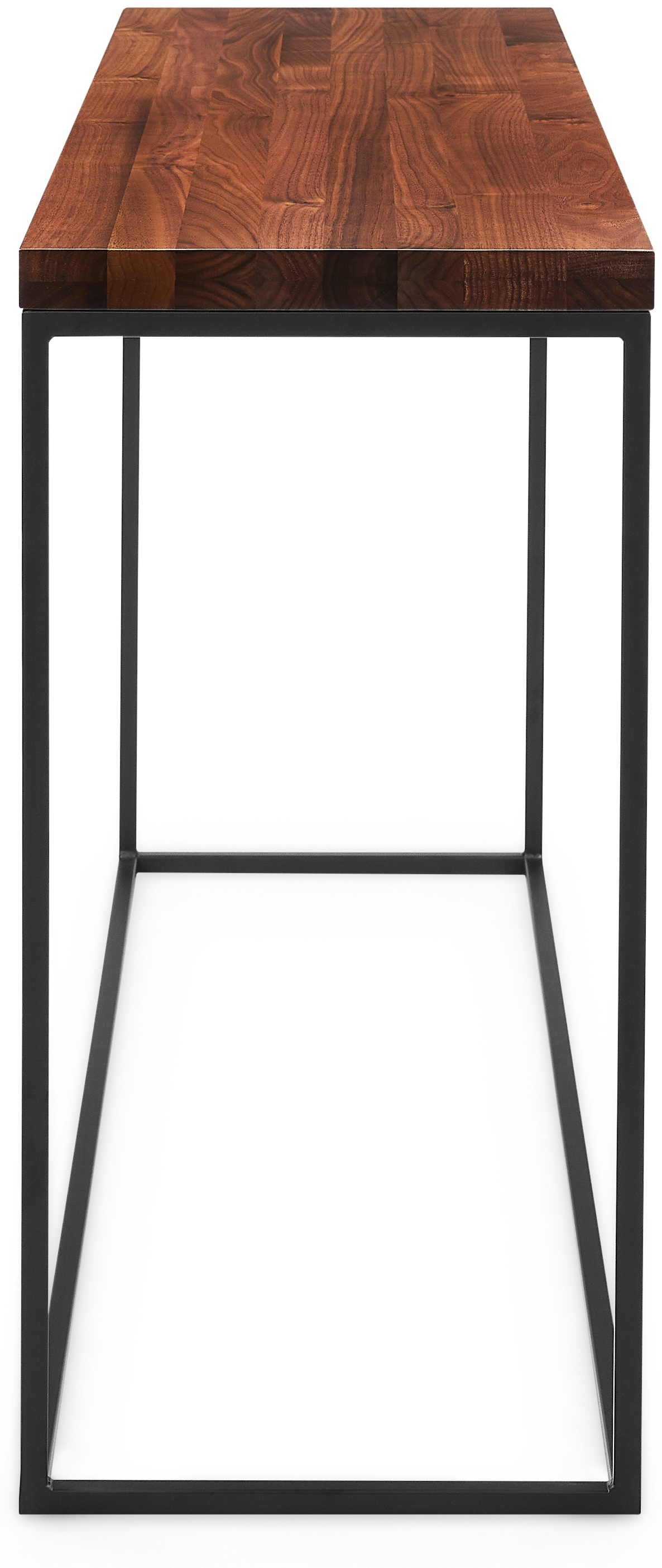 calia console table with Black Powder coated steel frame, Solid natural walnut top, 120 cm - image 3