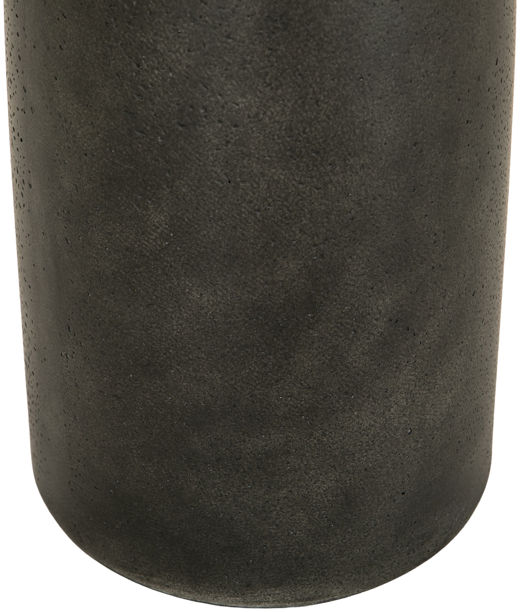 Mesa de centro Gato con marco de cemento negro fibroso con acabado picado, 50 cm. - image 3