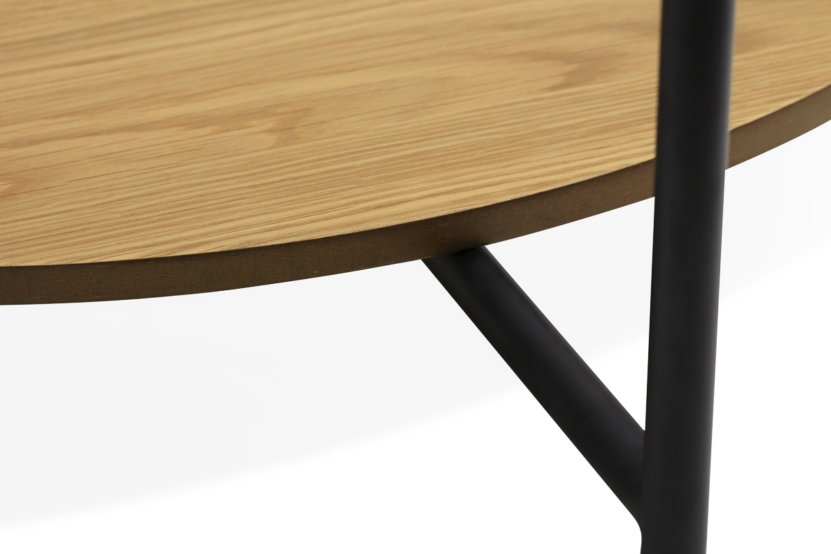 Mesa de centro glam con marco de vidrio ahumado, 90 cm. - image 3