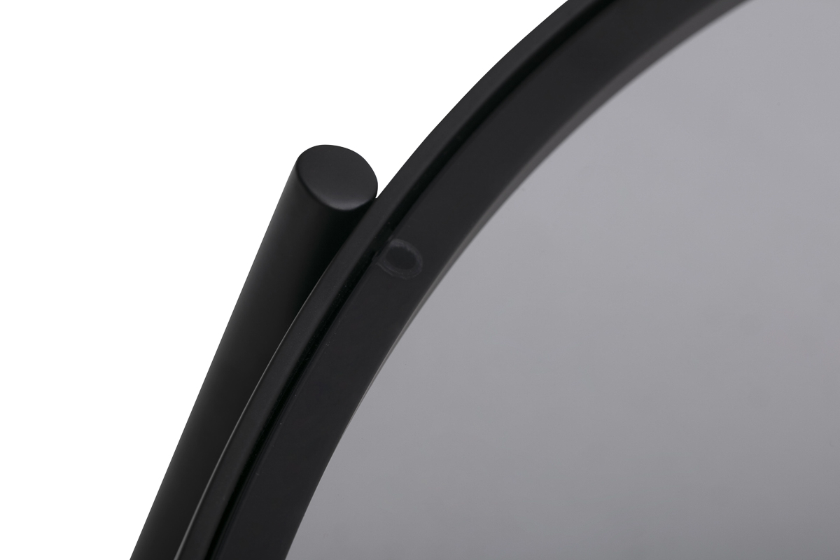 Mesa de centro glam con marco de vidrio ahumado, 90 cm. - image 4