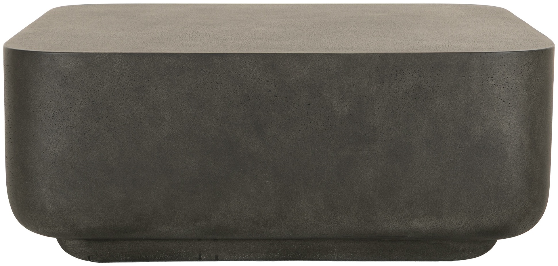 Mesa de café Islo con marco de cemento de fibra gris oscuro con acabado picado, 75 cm. - image 5