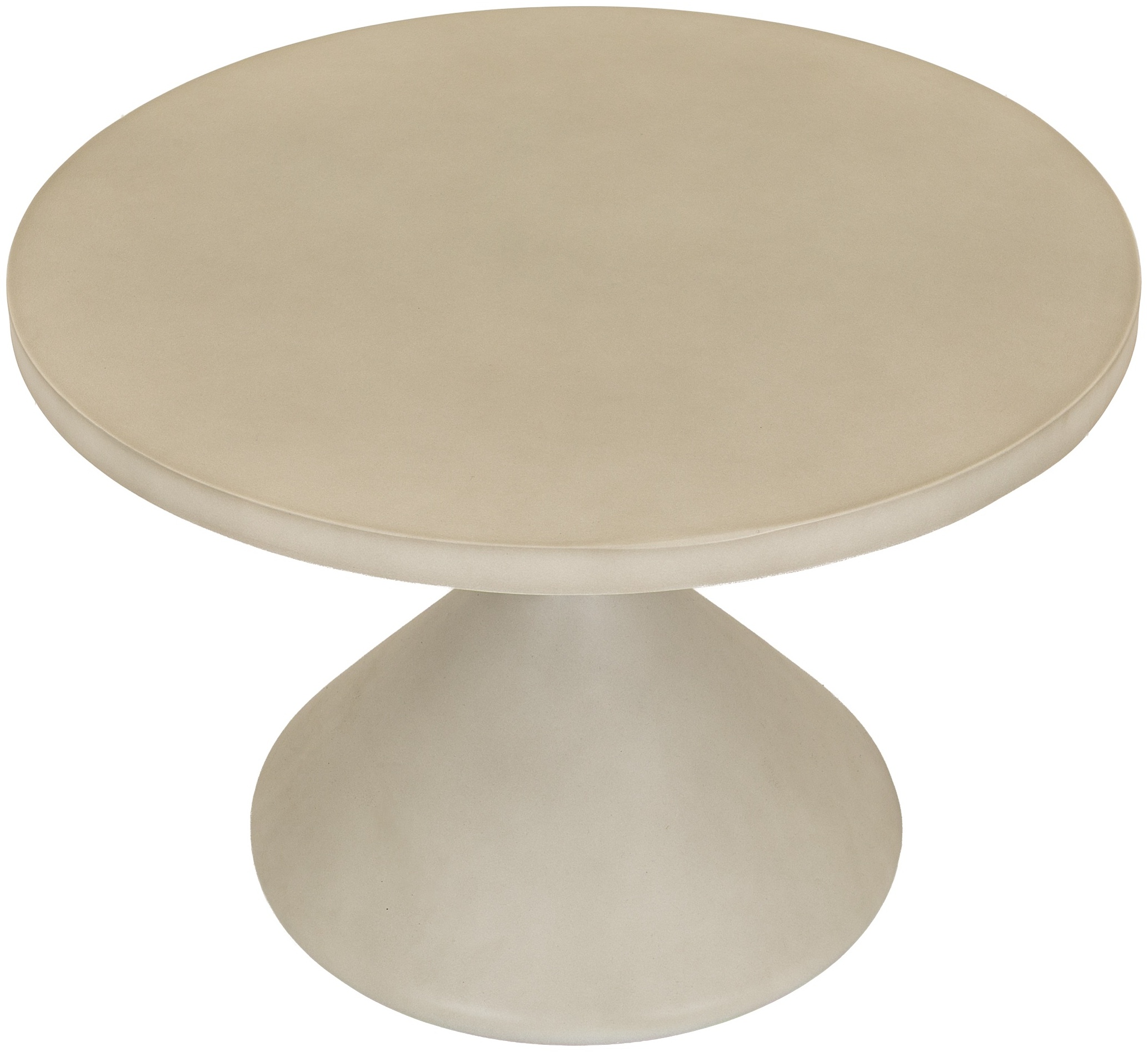 Mesa de café Lenuf con marco de cemento de fibra gris claro con acabado plano, 50 cm. - image 2