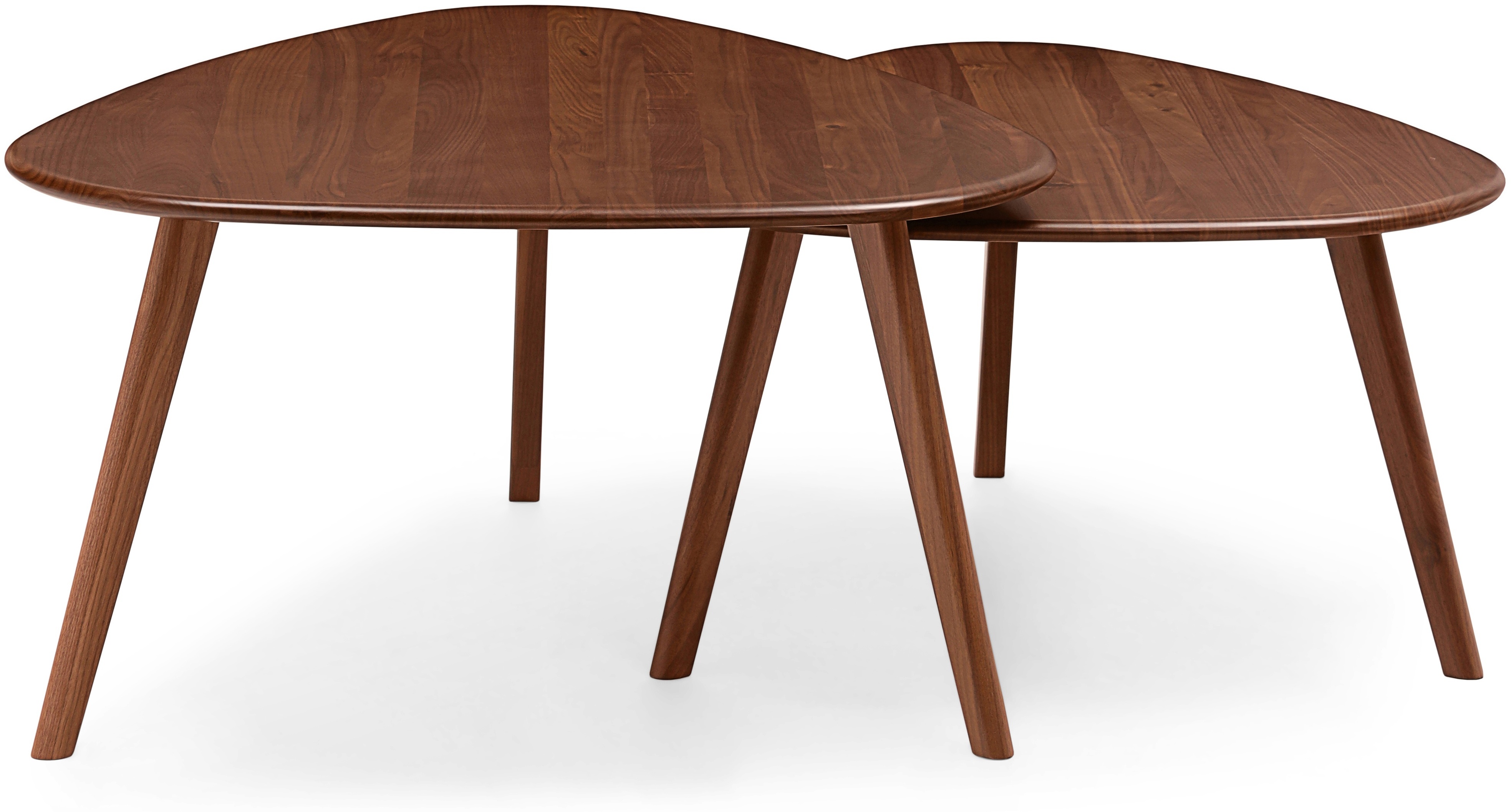 Sterling Nest of 2 Tables with Solid natural walnut frame, 90 cm - image 3
