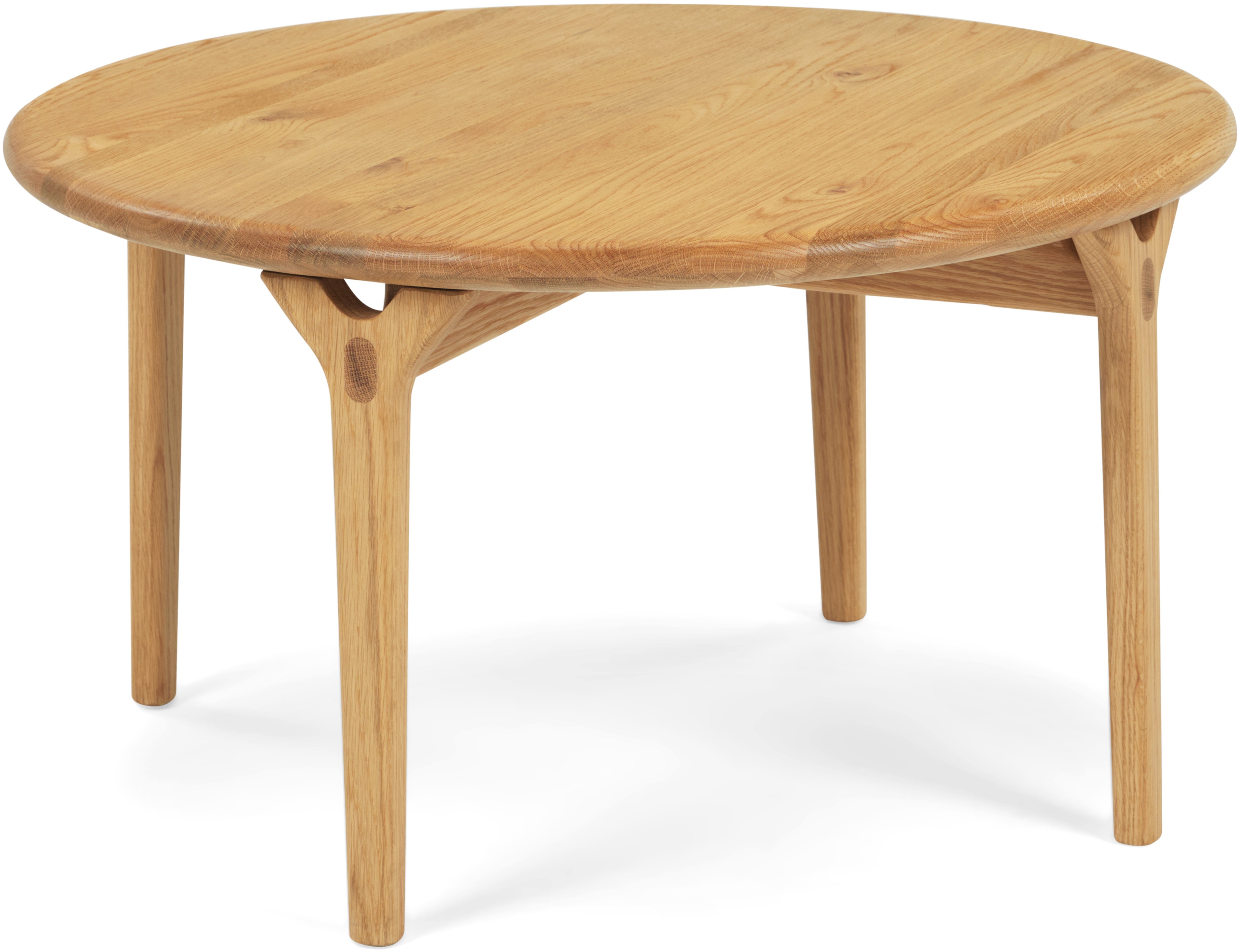 Mesa de café X-ray con marco de roble natural sólido, 80 cm. - image 1