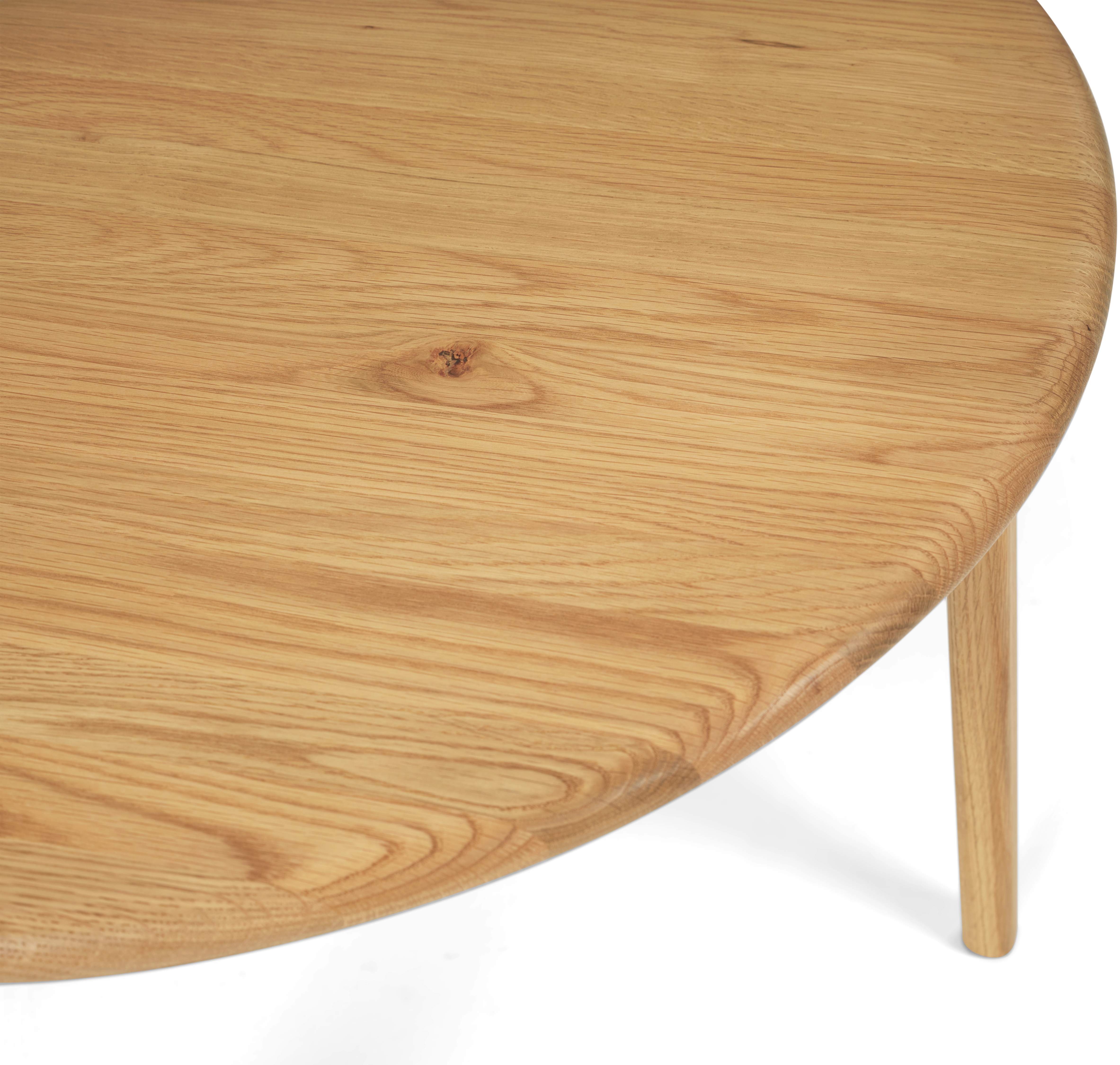 Mesa de café X-ray con marco de roble natural sólido, 80 cm. - image 4