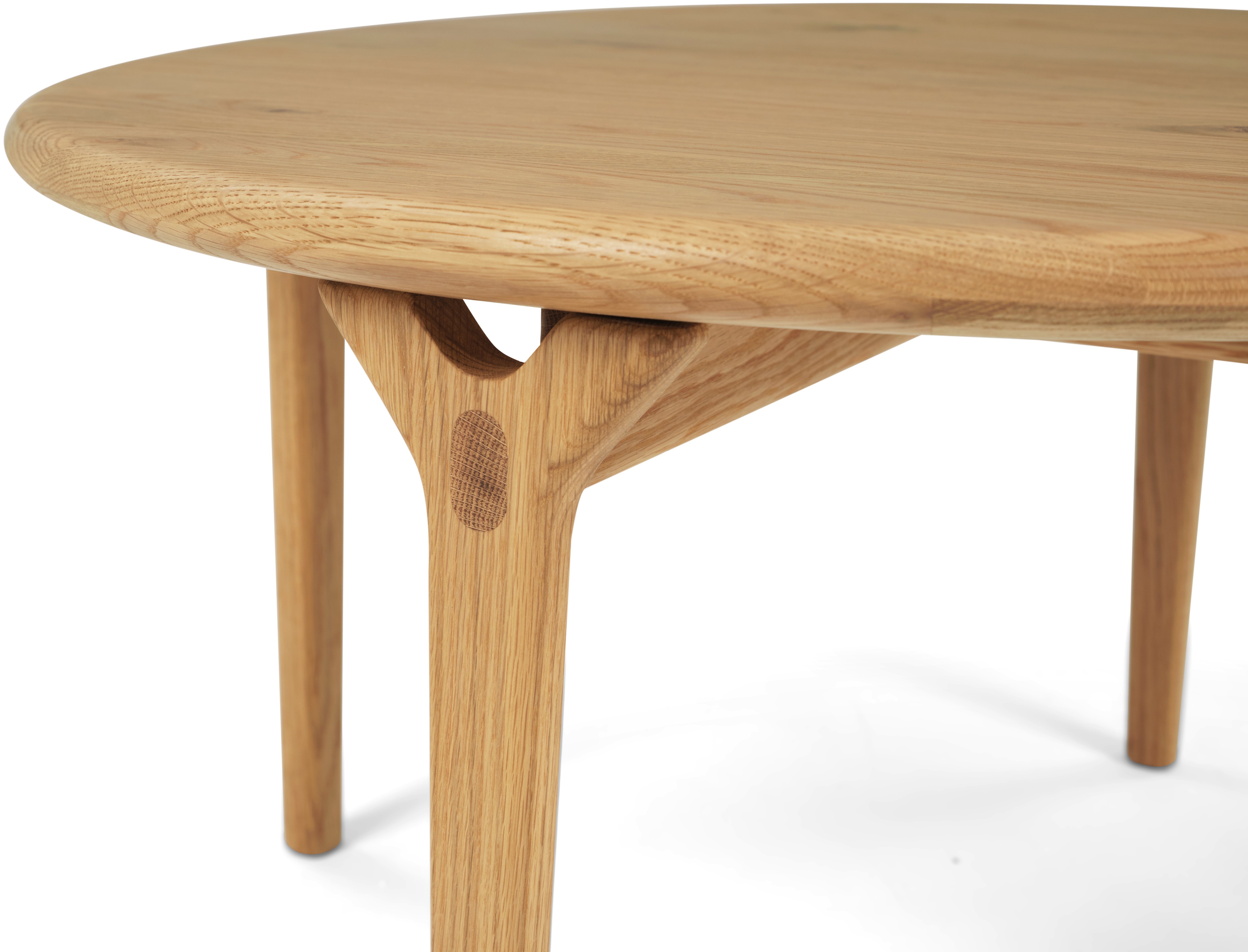 Mesa de café X-ray con marco de roble natural sólido, 80 cm. - image 5