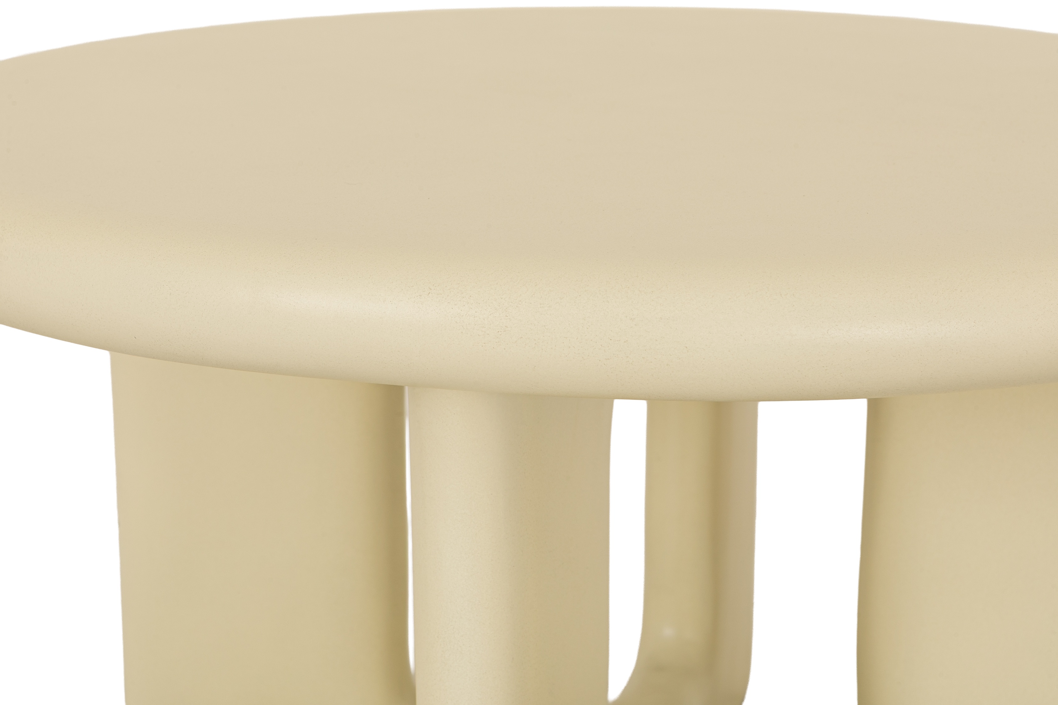 Mesa de centro Yepa con marco de concreto fundido en color crema, 68 cm. - image 3