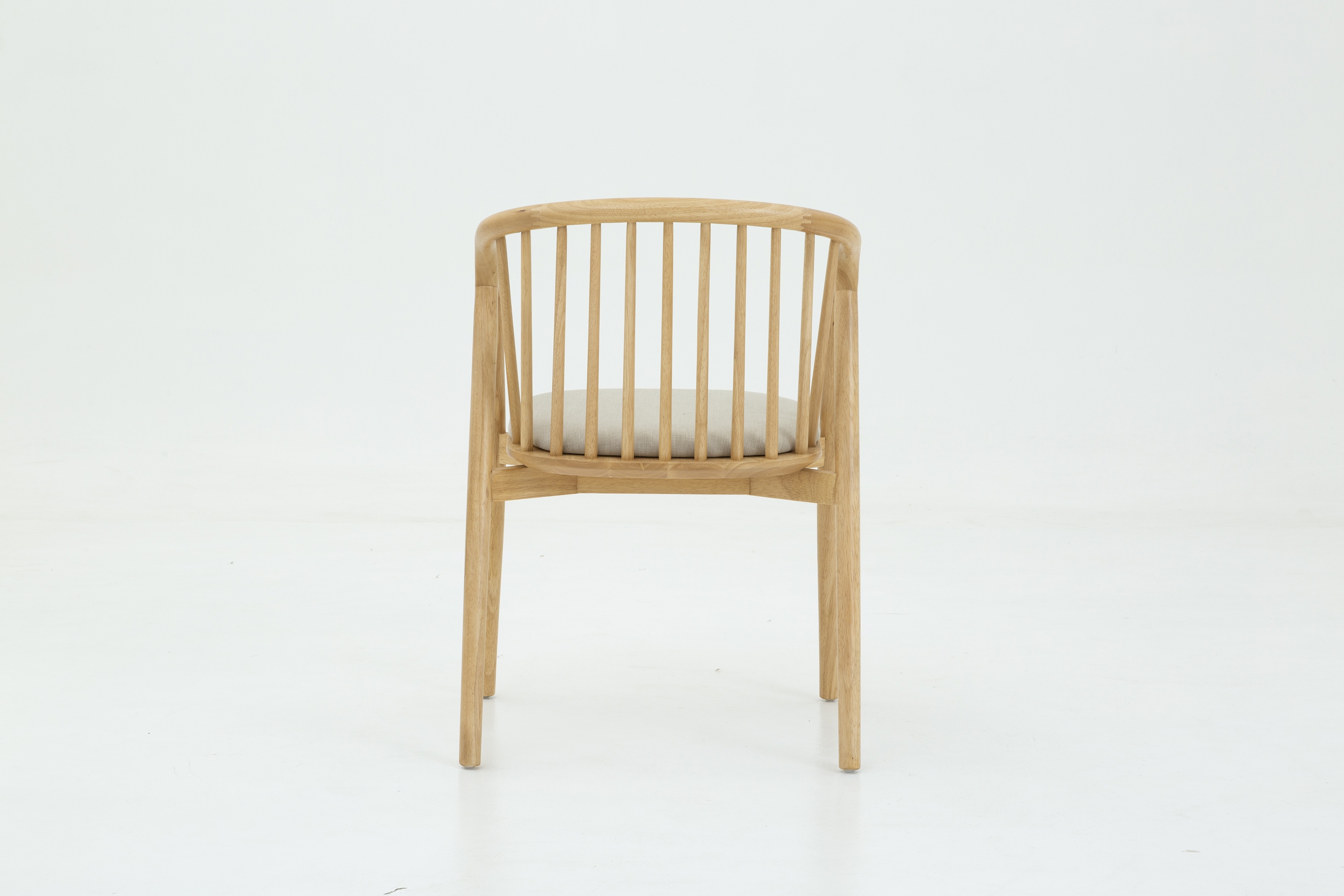 Lake arm chair with Solid natural rubberwood frame, Diego Natural Fabric - image 3