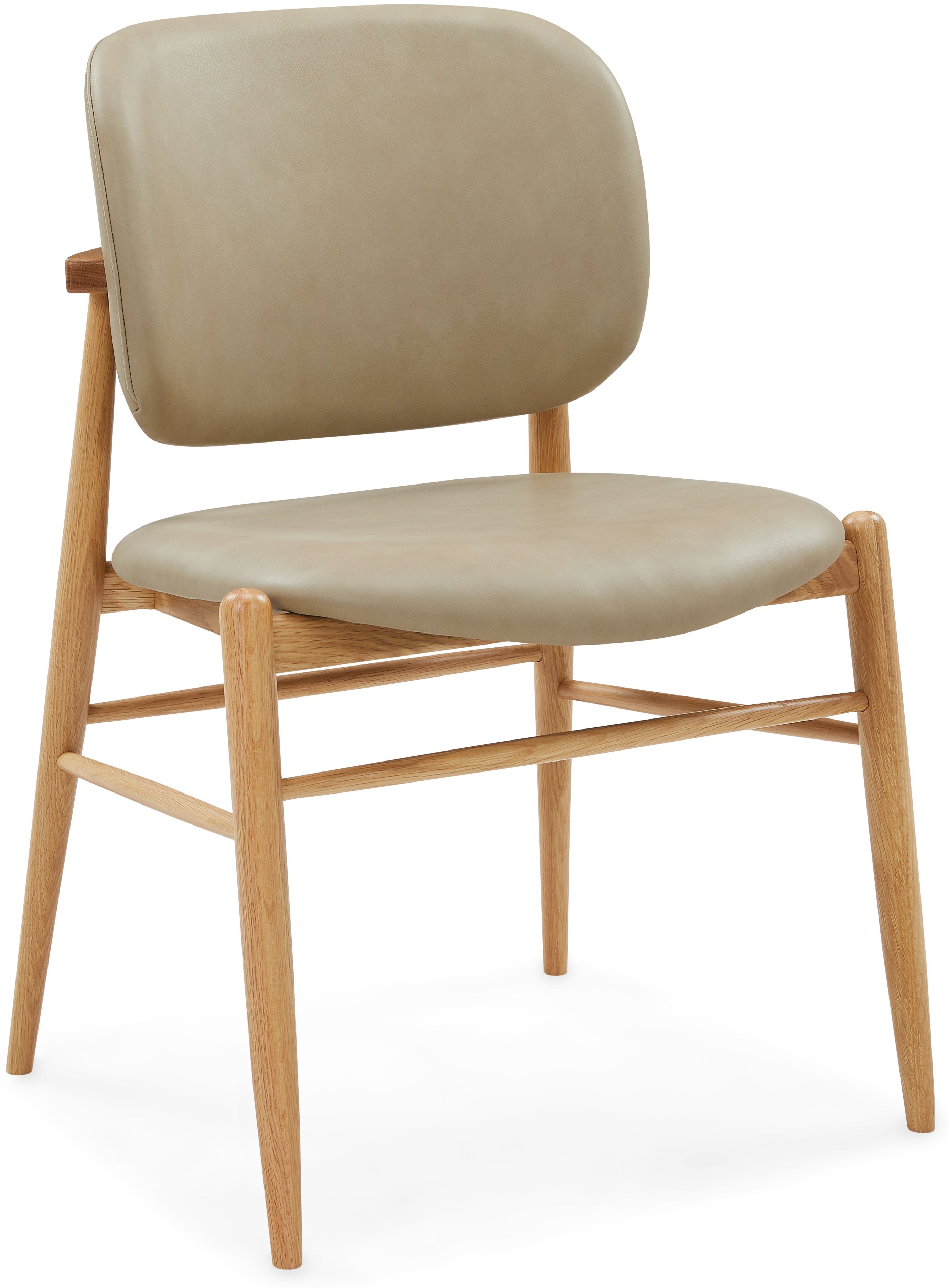 Aura dining chair with Solid natural oak frame, GR2 Corda Leather - image 1