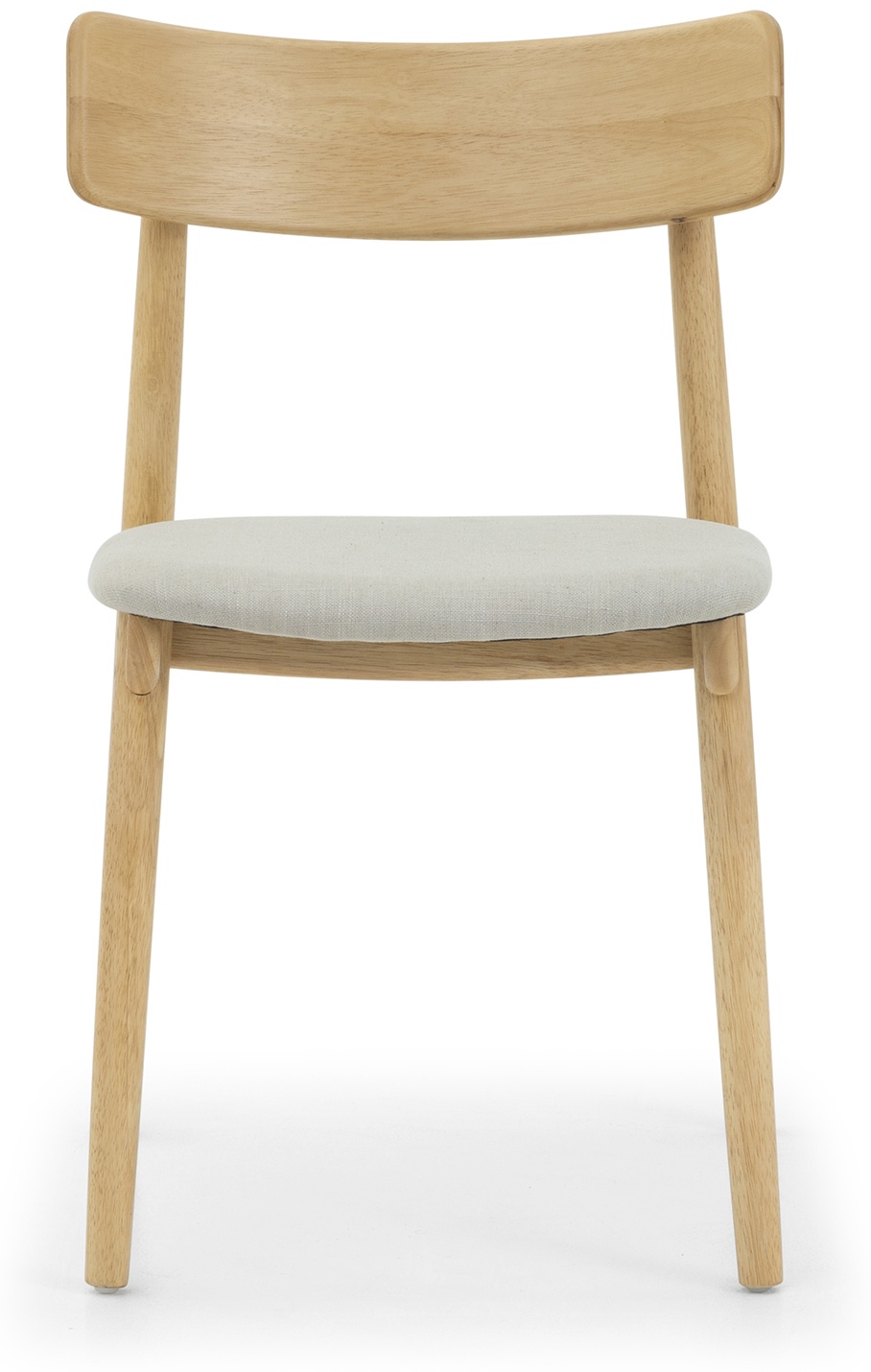 connect dining chair with Solid natural rubberwood frame, Diego Mineral Fabric - image 2