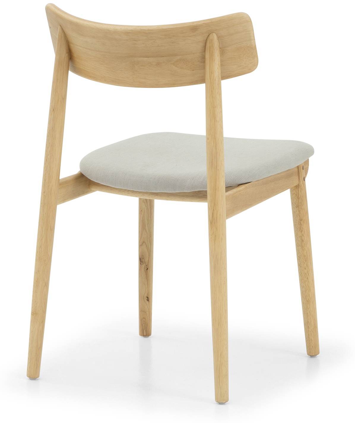 silla de comedor connect con marco sólido de rubberwood natural, tela Diego Mineral - image 4