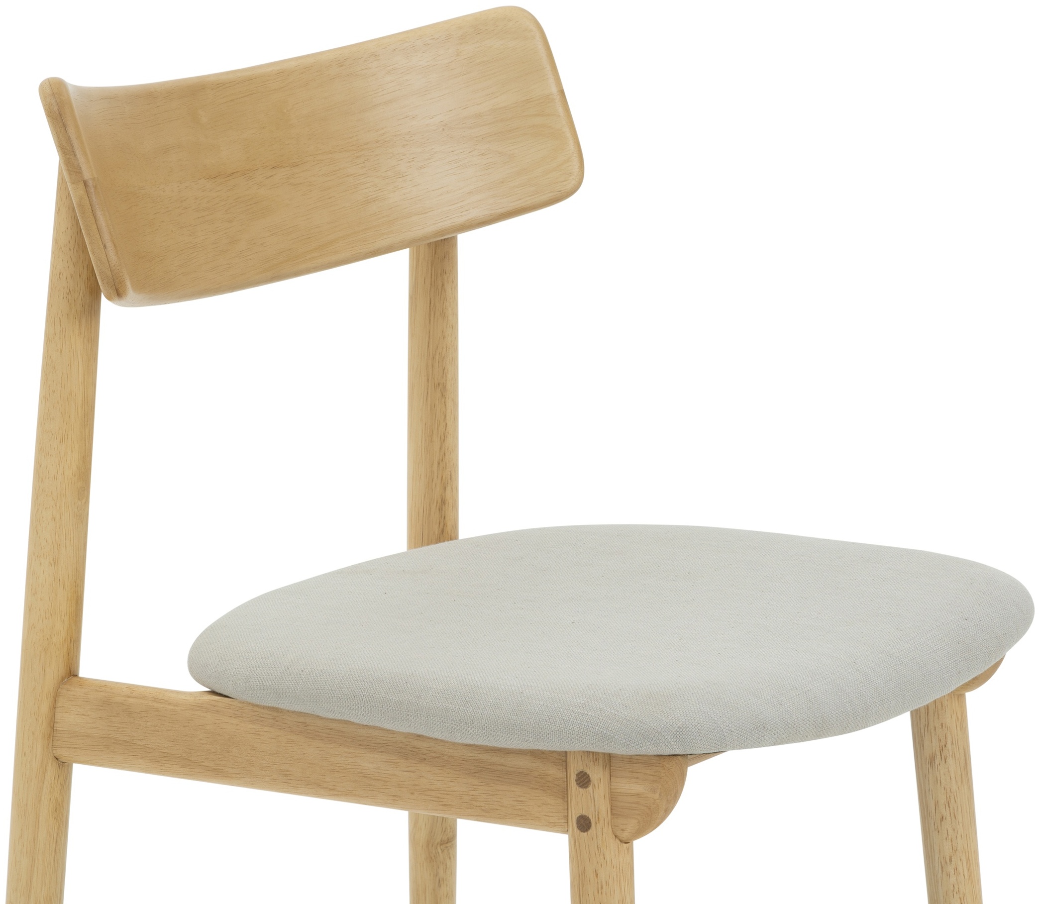 silla de comedor connect con marco sólido de rubberwood natural, tela Diego Mineral - image 5