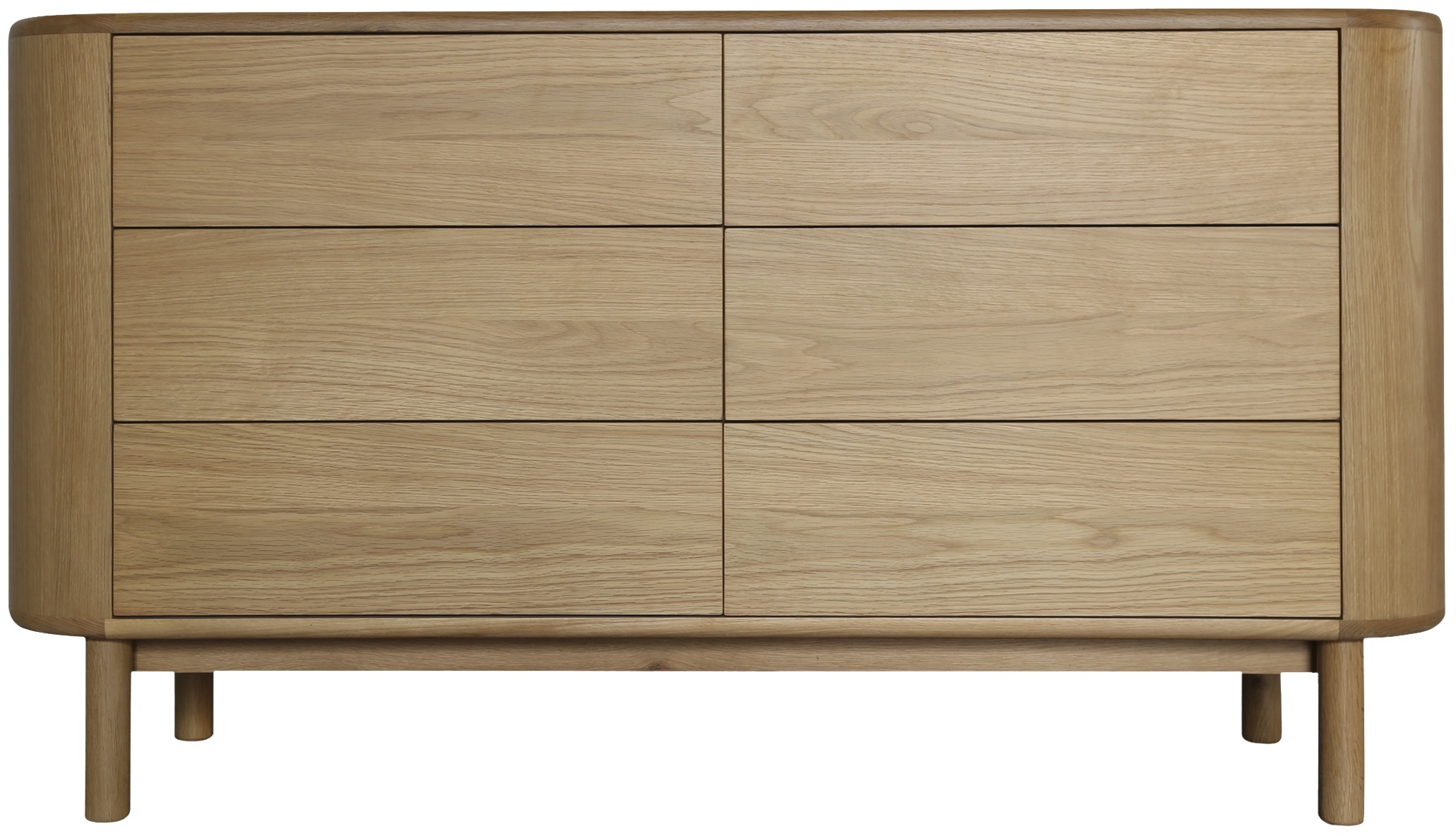 Cómoda Froda con marco de chapa de roble natural, 160 cm. - image 1