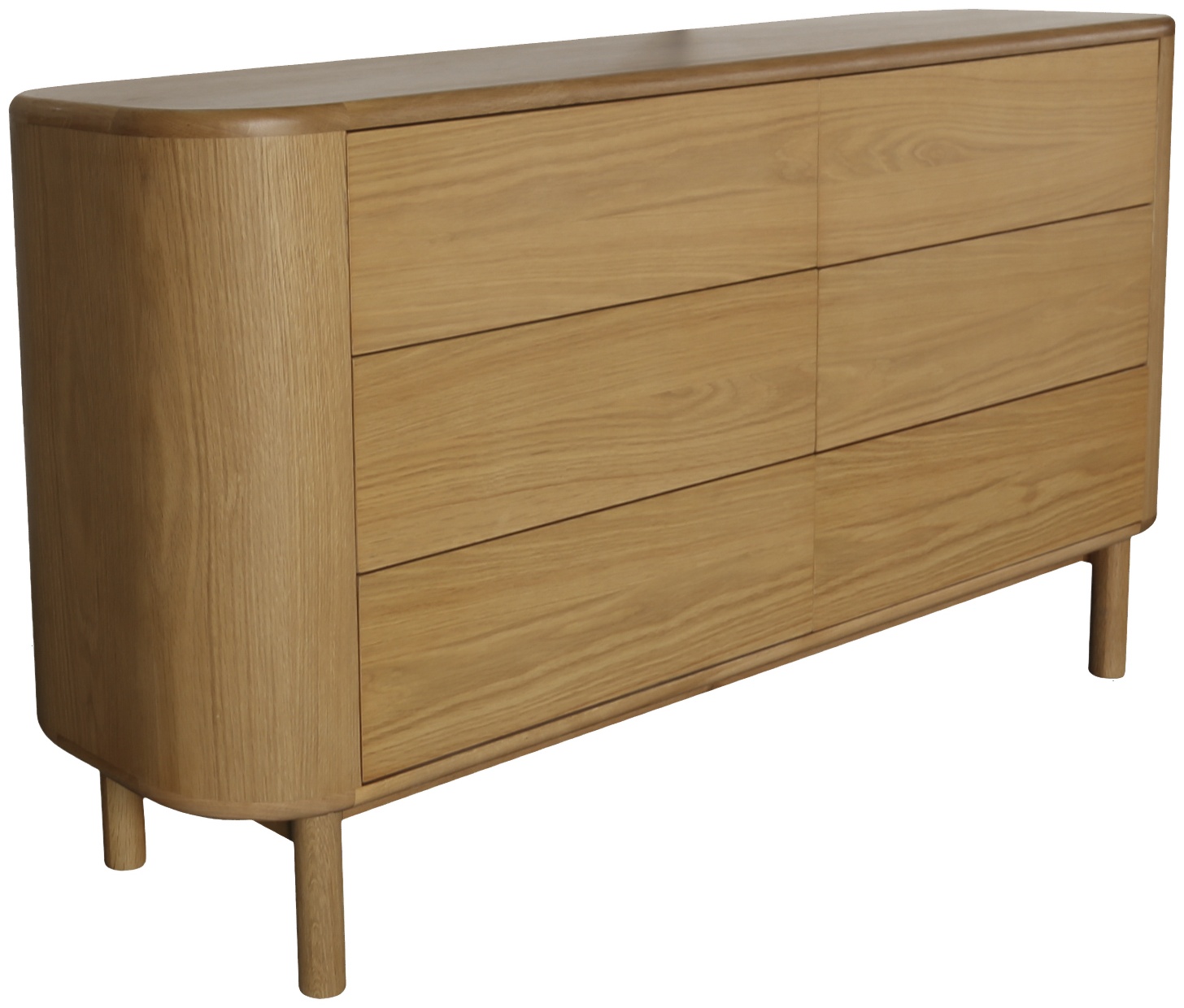 Froda Dresser with Natural oak veneer frame, 160 cm - image 2
