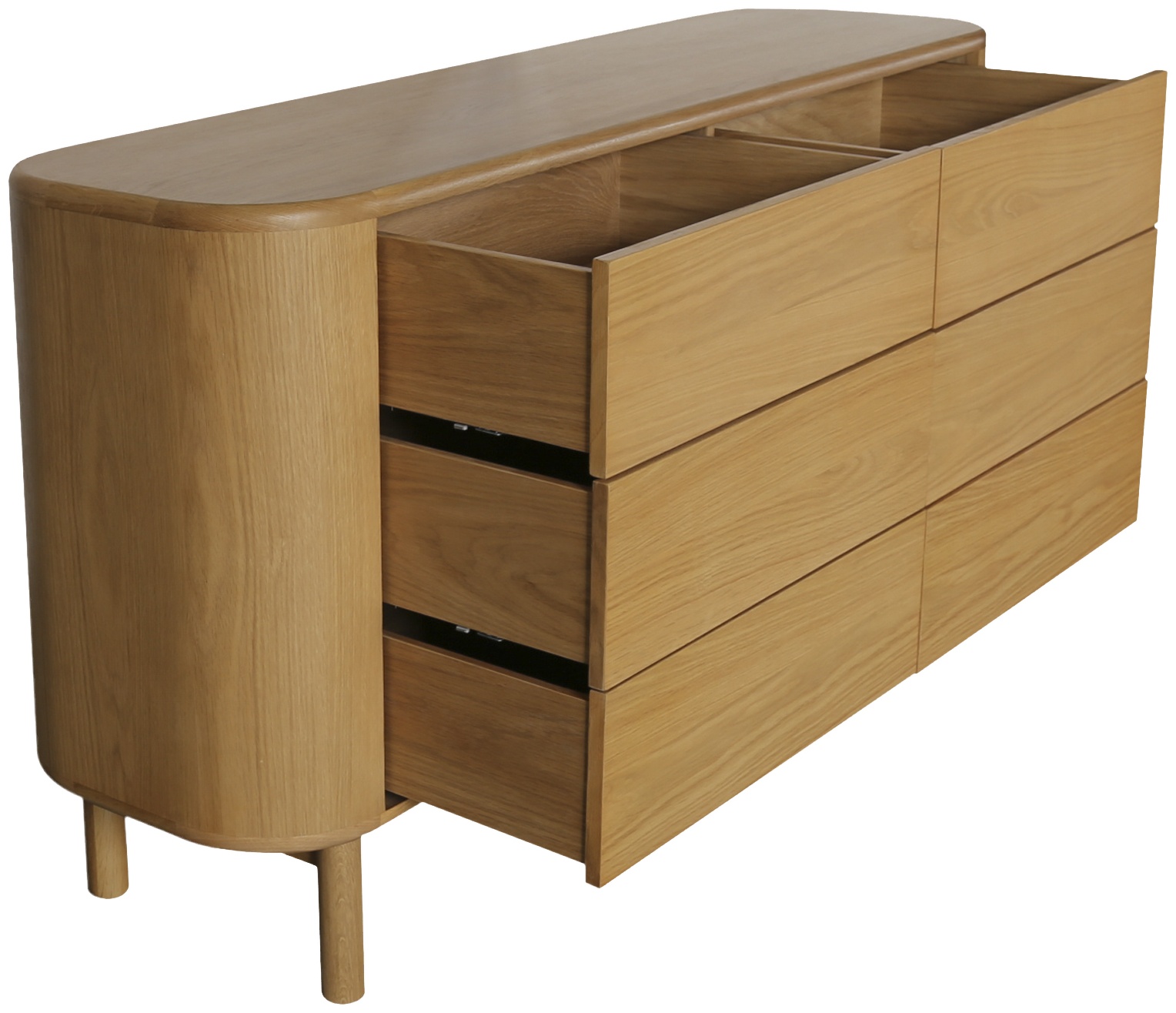 Froda Dresser with Natural oak veneer frame, 160 cm - image 3