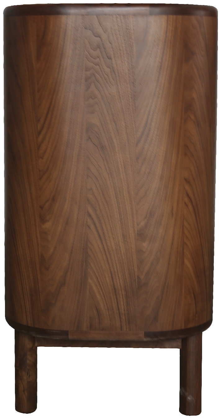 Cómoda Froda con marco sólido de walnut natural, cuerpo de chapa de walnut natural, 160 cm. - image 4