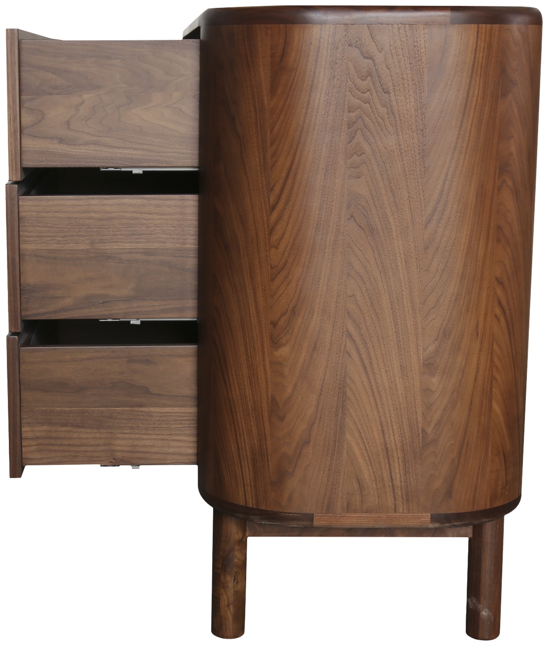 Cómoda Froda con marco sólido de walnut natural, cuerpo de chapa de walnut natural, 160 cm. - image 5