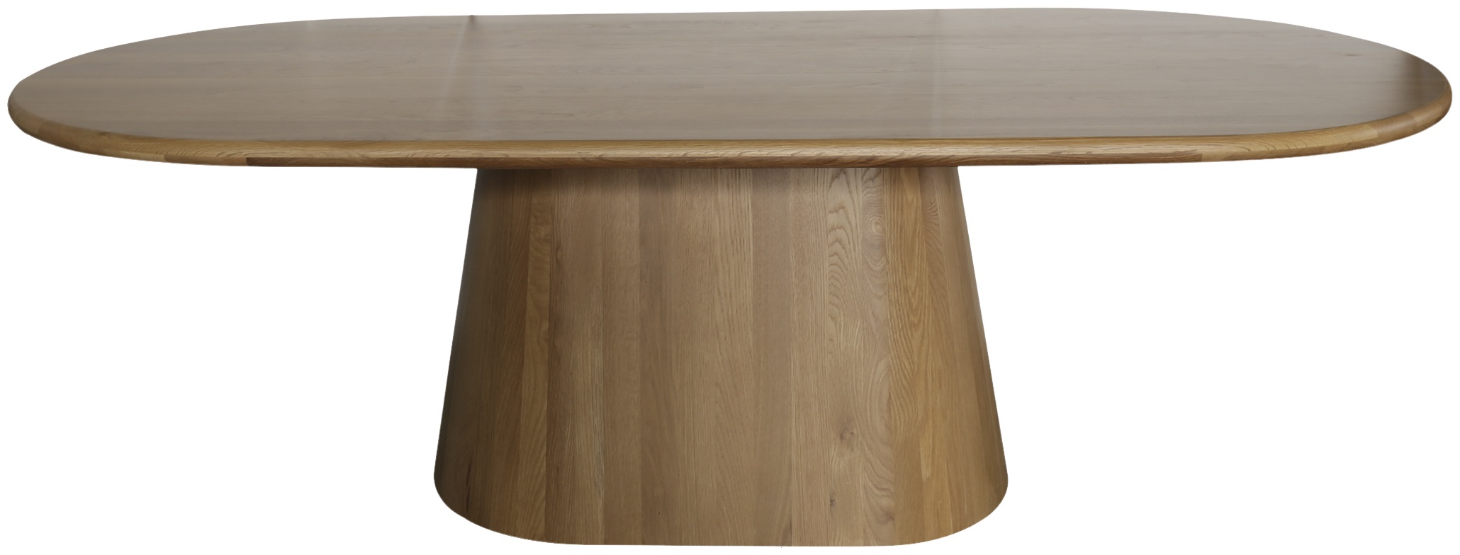 Mesa de comedor ovalada Ferrara con marco de roble natural sólido, 240 cm - image 1