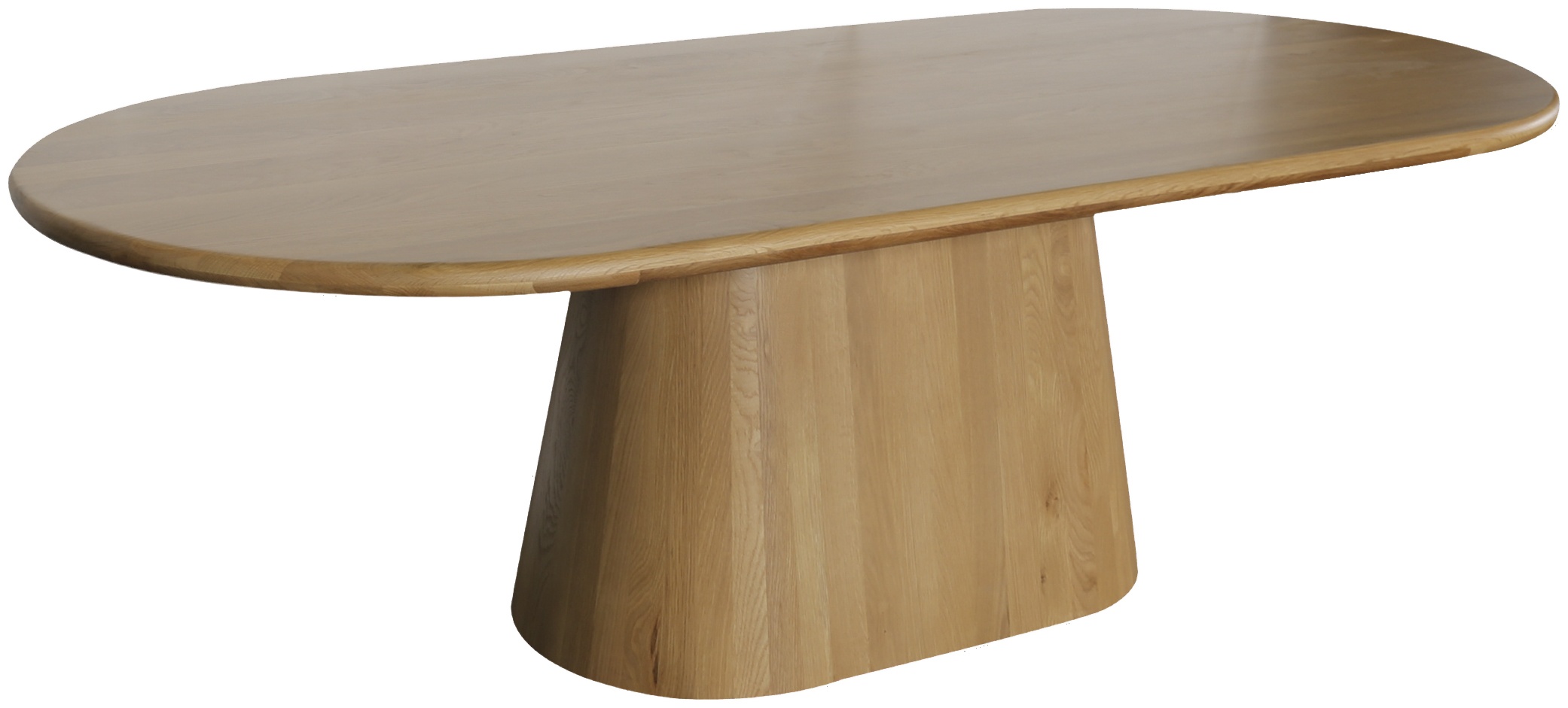 Mesa de comedor ovalada Ferrara con marco de roble natural sólido, 240 cm - image 3