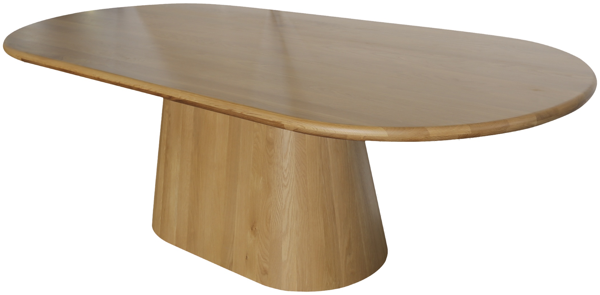 Mesa de comedor ovalada Ferrara con marco de roble natural sólido, 240 cm - image 4