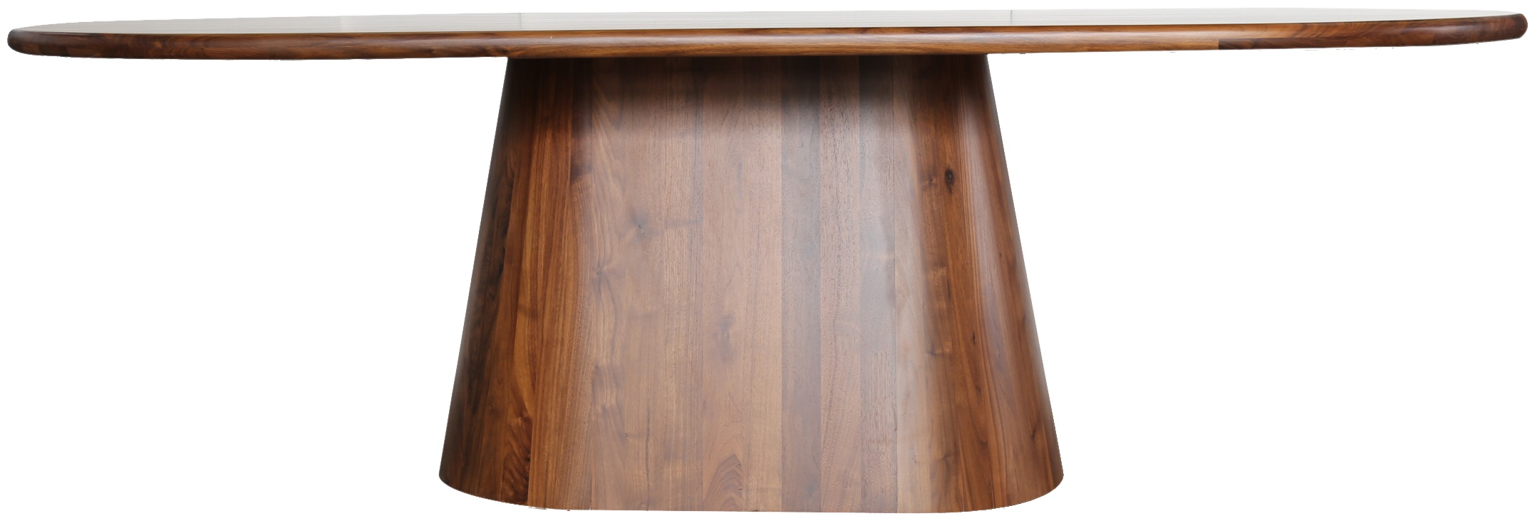 Mesa de comedor ovalada Ferrara con marco de nogal natural sólido, 240 cm - image 2