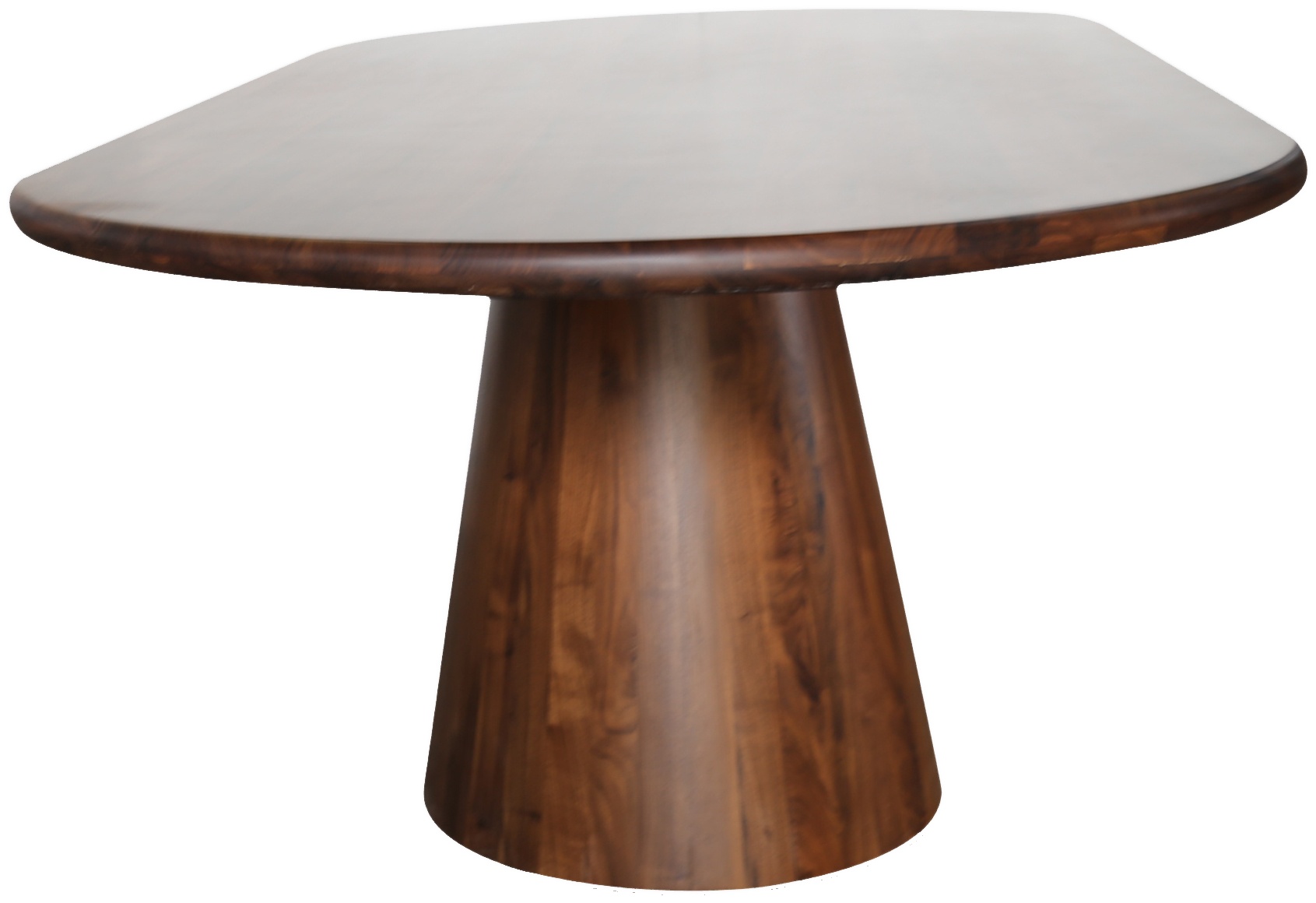 Mesa de comedor ovalada Ferrara con marco de nogal natural sólido, 240 cm - image 5