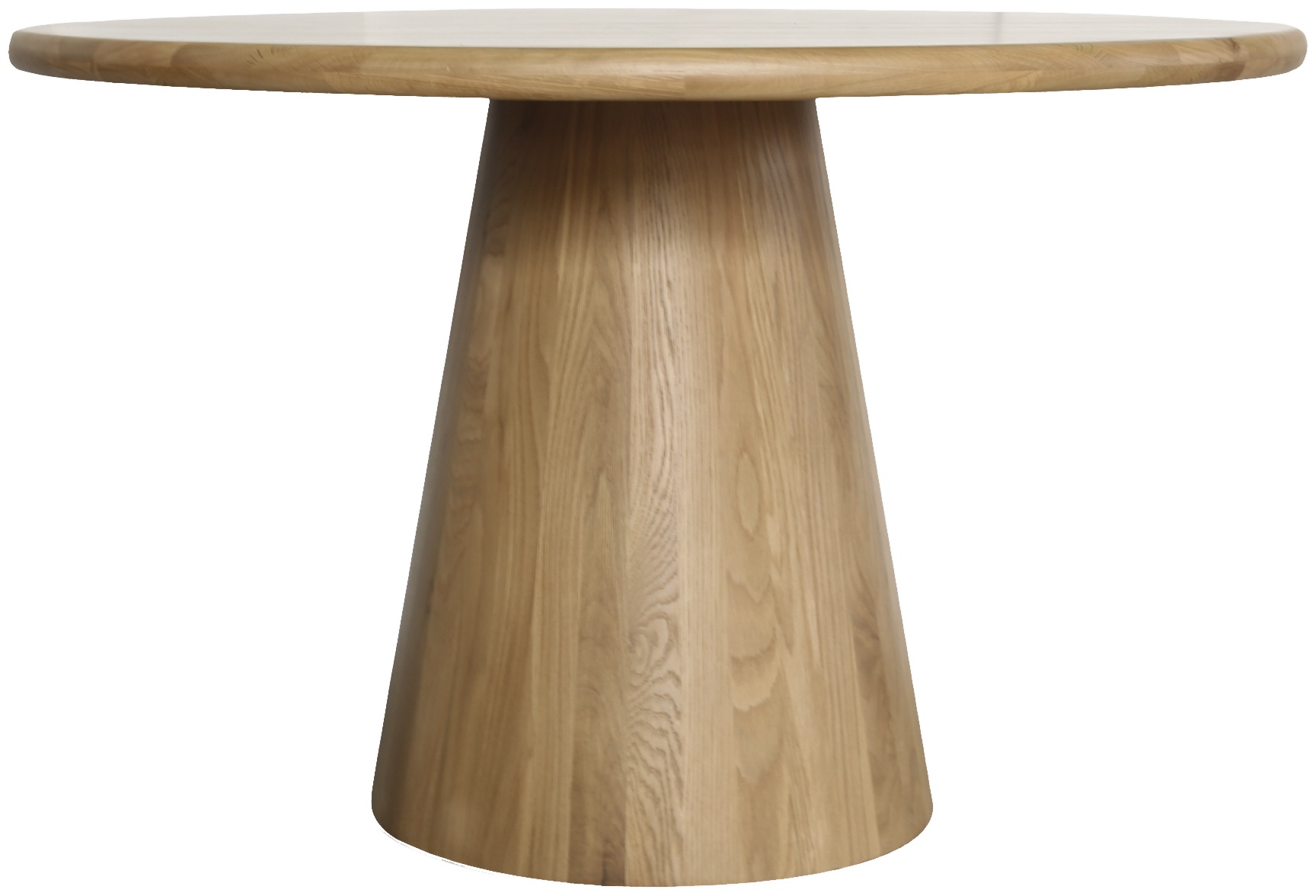 Mesa de comedor redonda Ferrara con marco de roble natural sólido, 120 cm - image 1