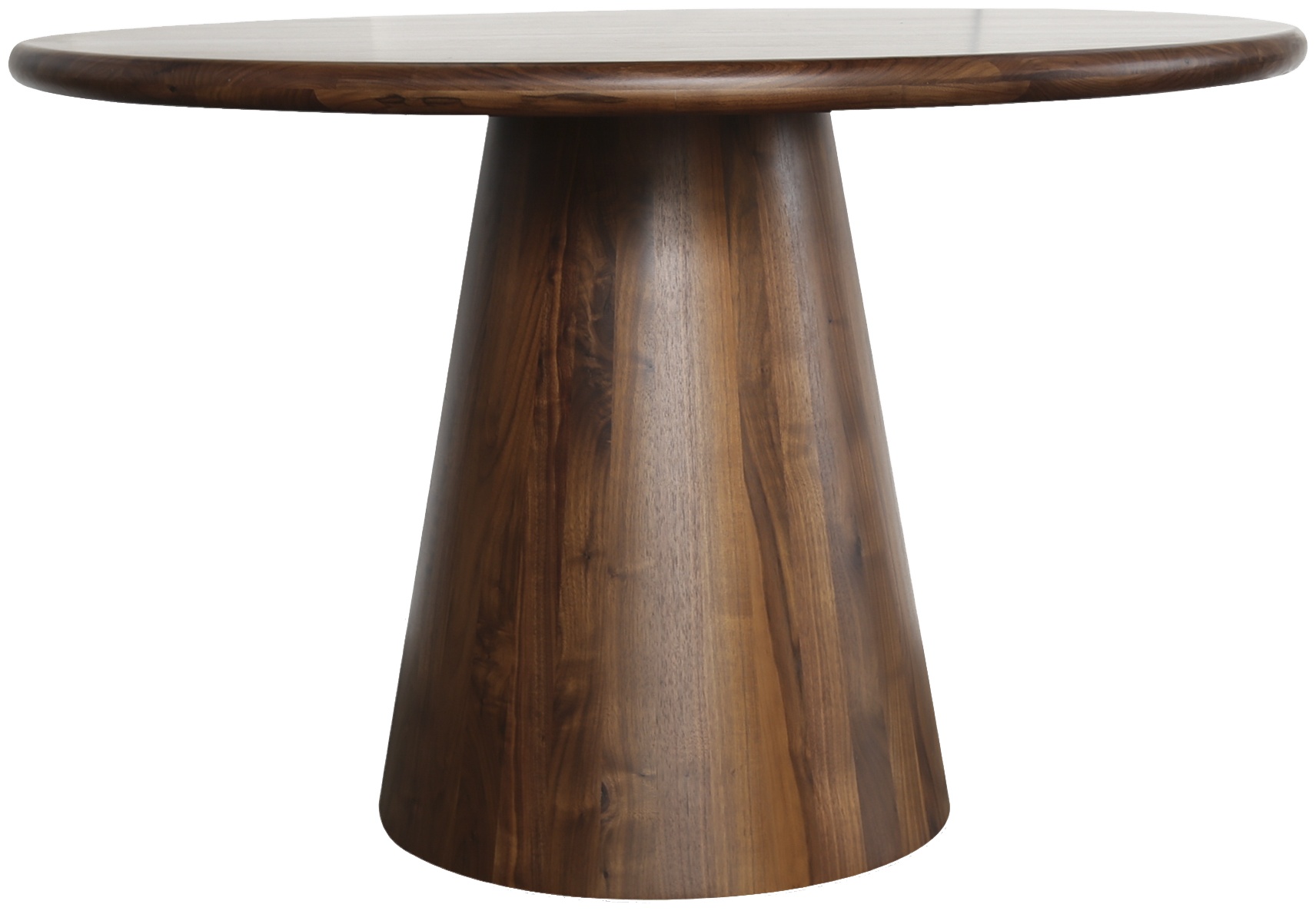Mesa de comedor redonda Ferrara con marco de nogal natural sólido, 120 cm - image 1