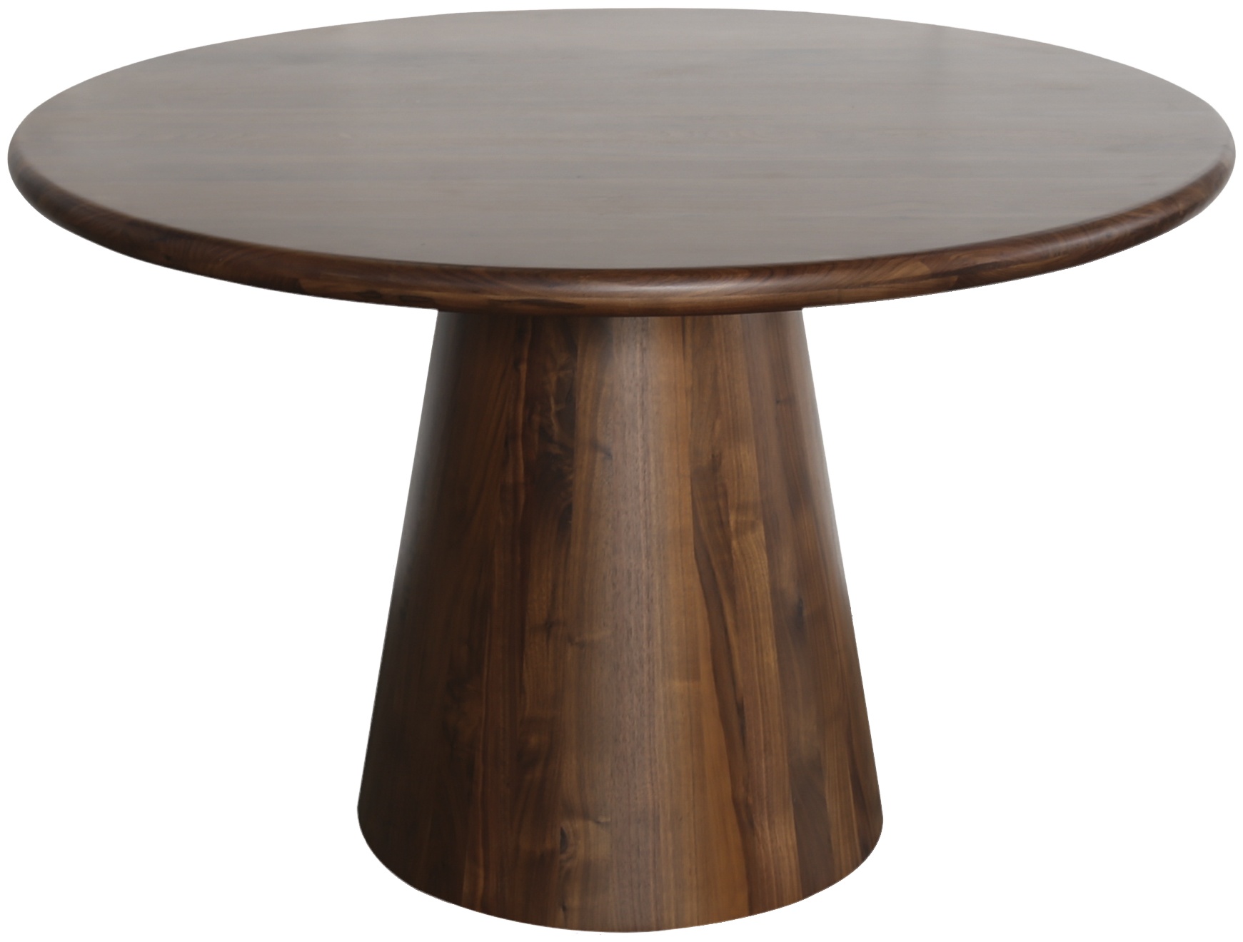 Mesa de comedor redonda Ferrara con marco de nogal natural sólido, 120 cm - image 2