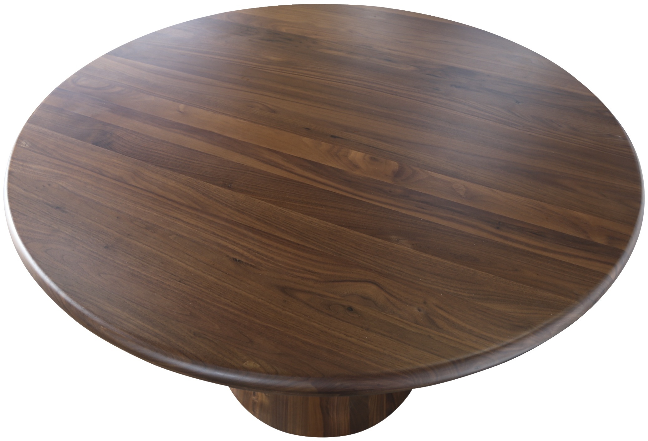 Mesa de comedor redonda Ferrara con marco de nogal natural sólido, 120 cm - image 3