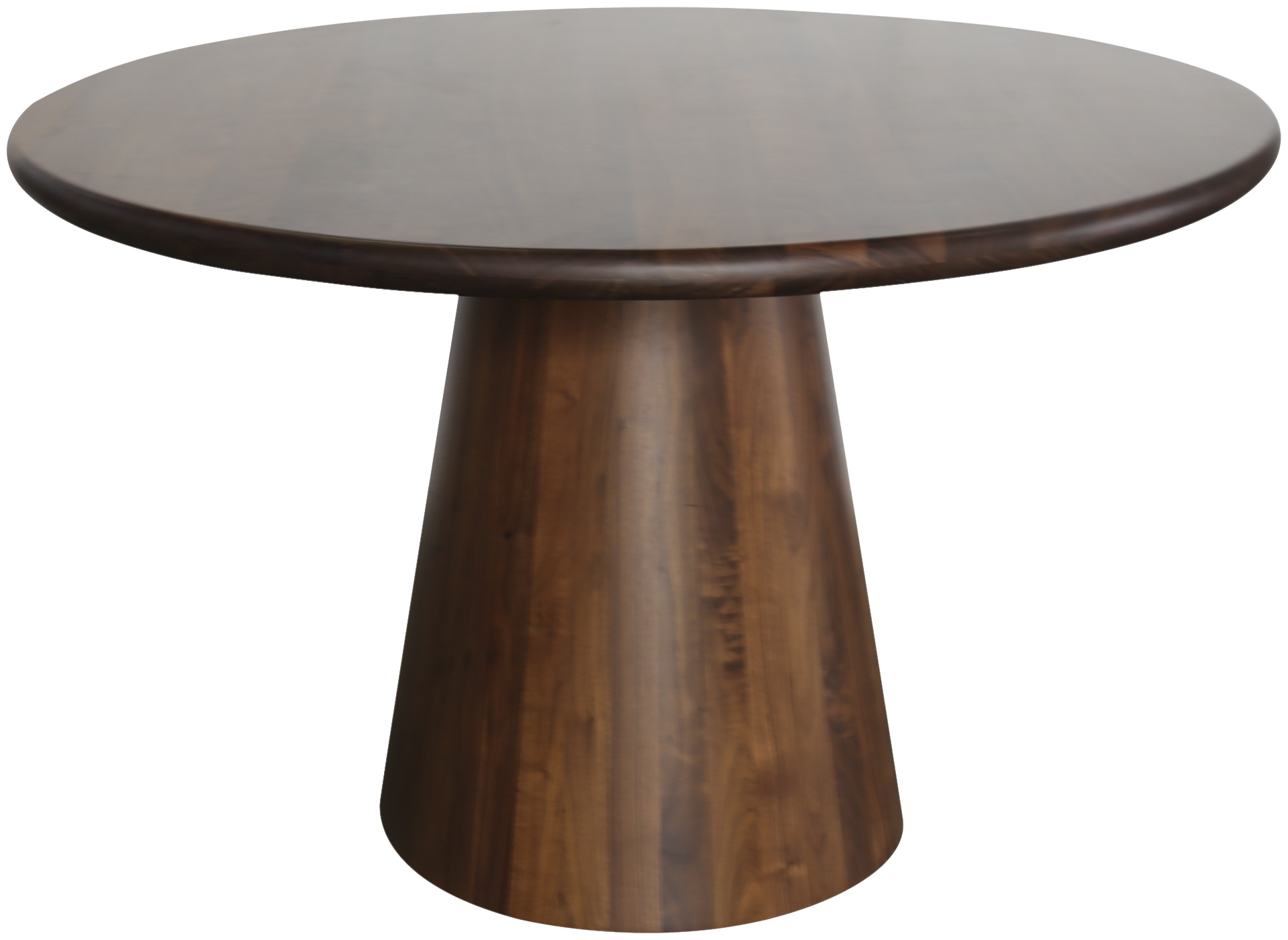 Mesa de comedor redonda Ferrara con marco de nogal natural sólido, 120 cm - image 4