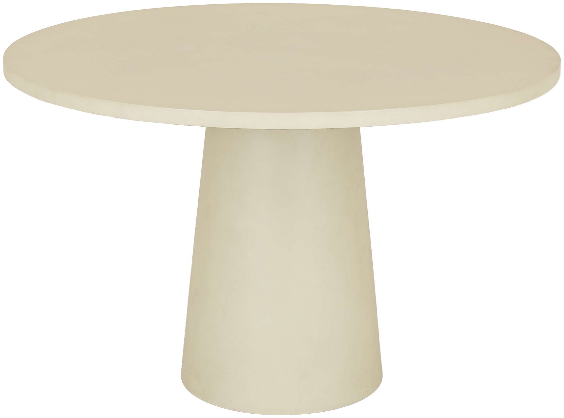 Mesa de comedor Halo con marco de cemento de fibra gris claro con acabado de lino, 120 cm. - image 1
