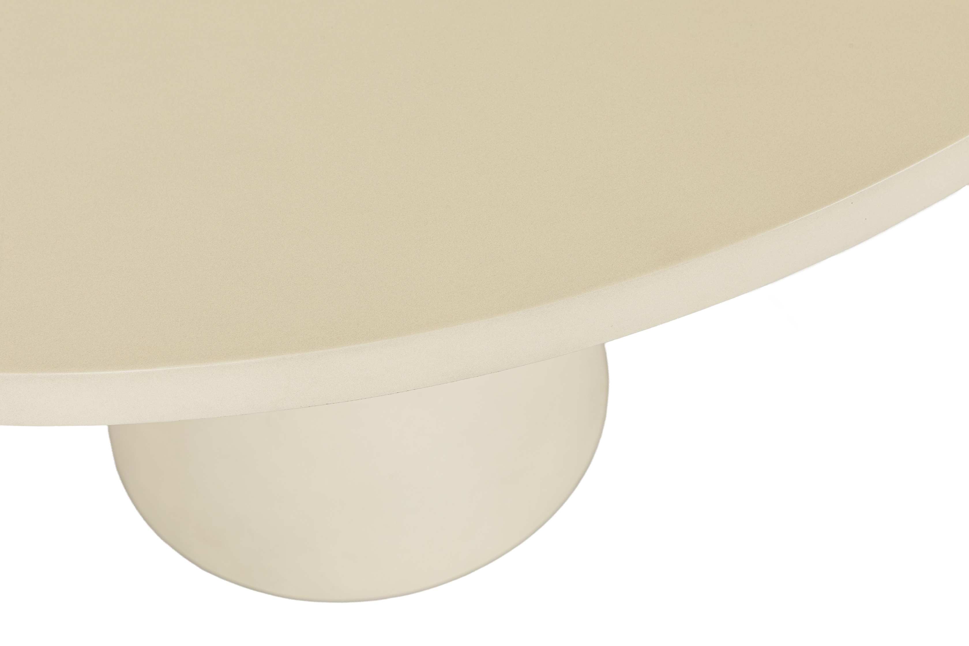 Mesa de comedor Halo con marco de cemento de fibra gris claro con acabado de lino, 120 cm. - image 2