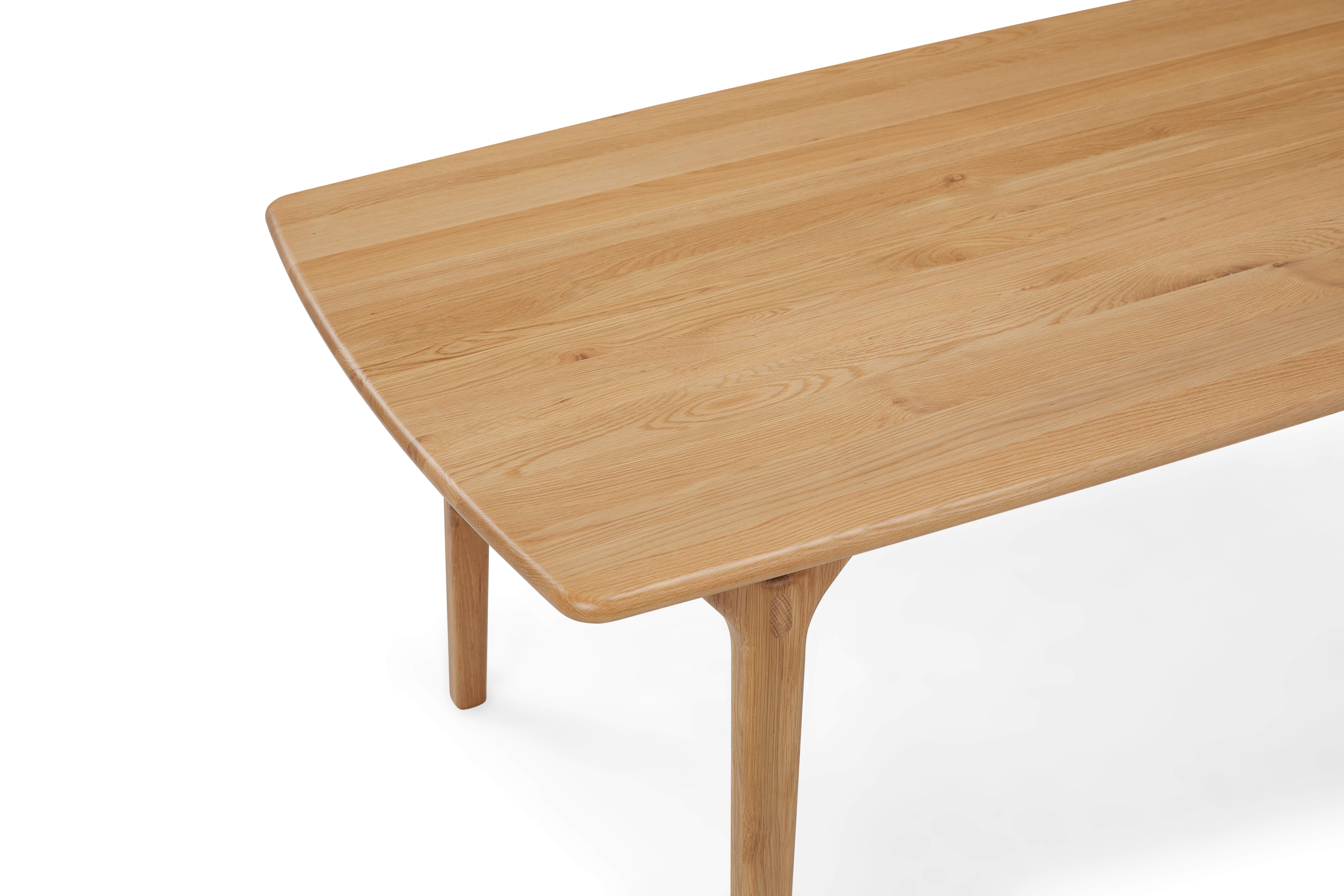 Mesa de comedor Xray con marco de roble natural sólido, 220 cm. - image 4