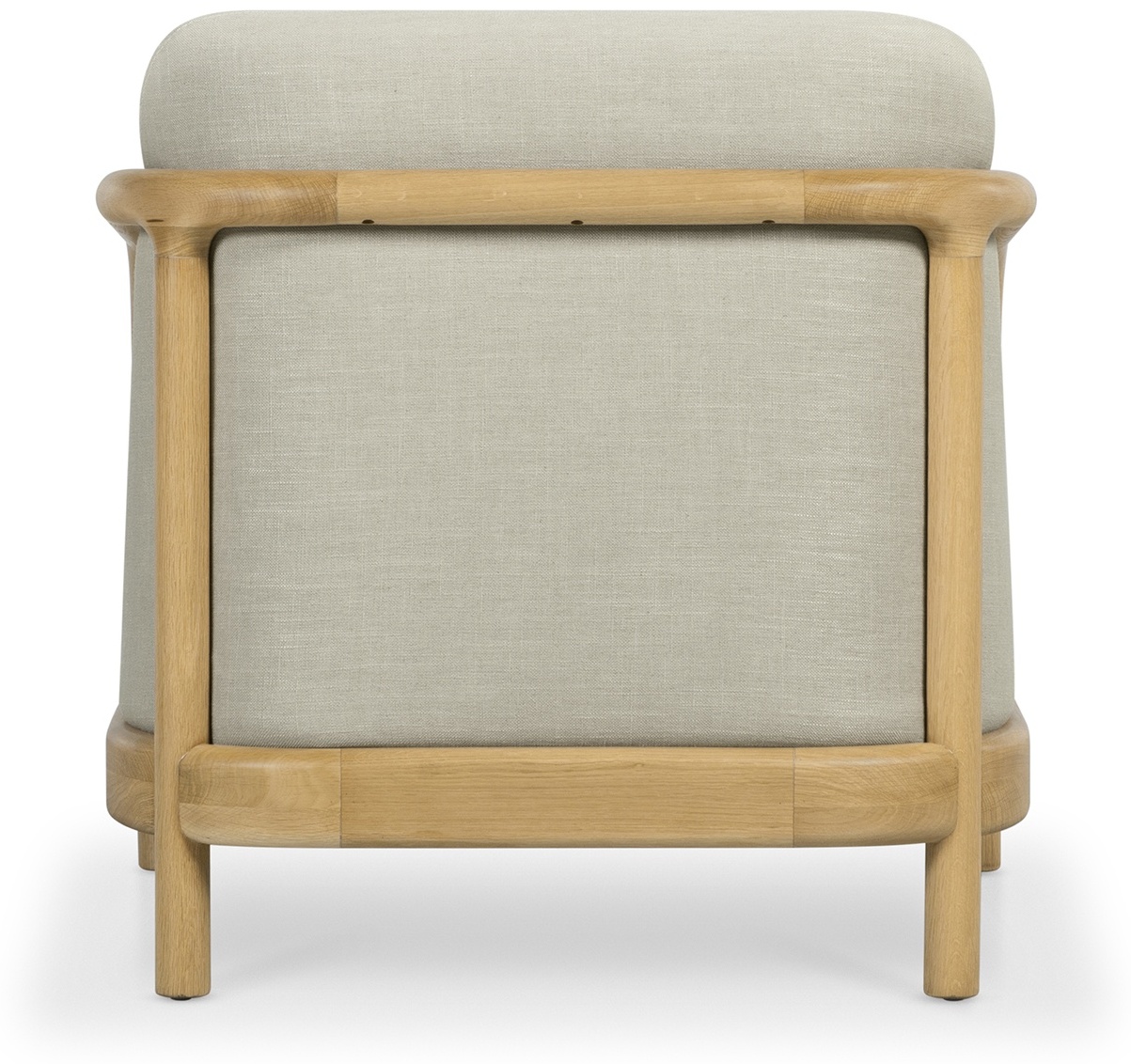 Alma lounge chair with Solid natural rubberwood frame, Diego Natural Fabric - image 5