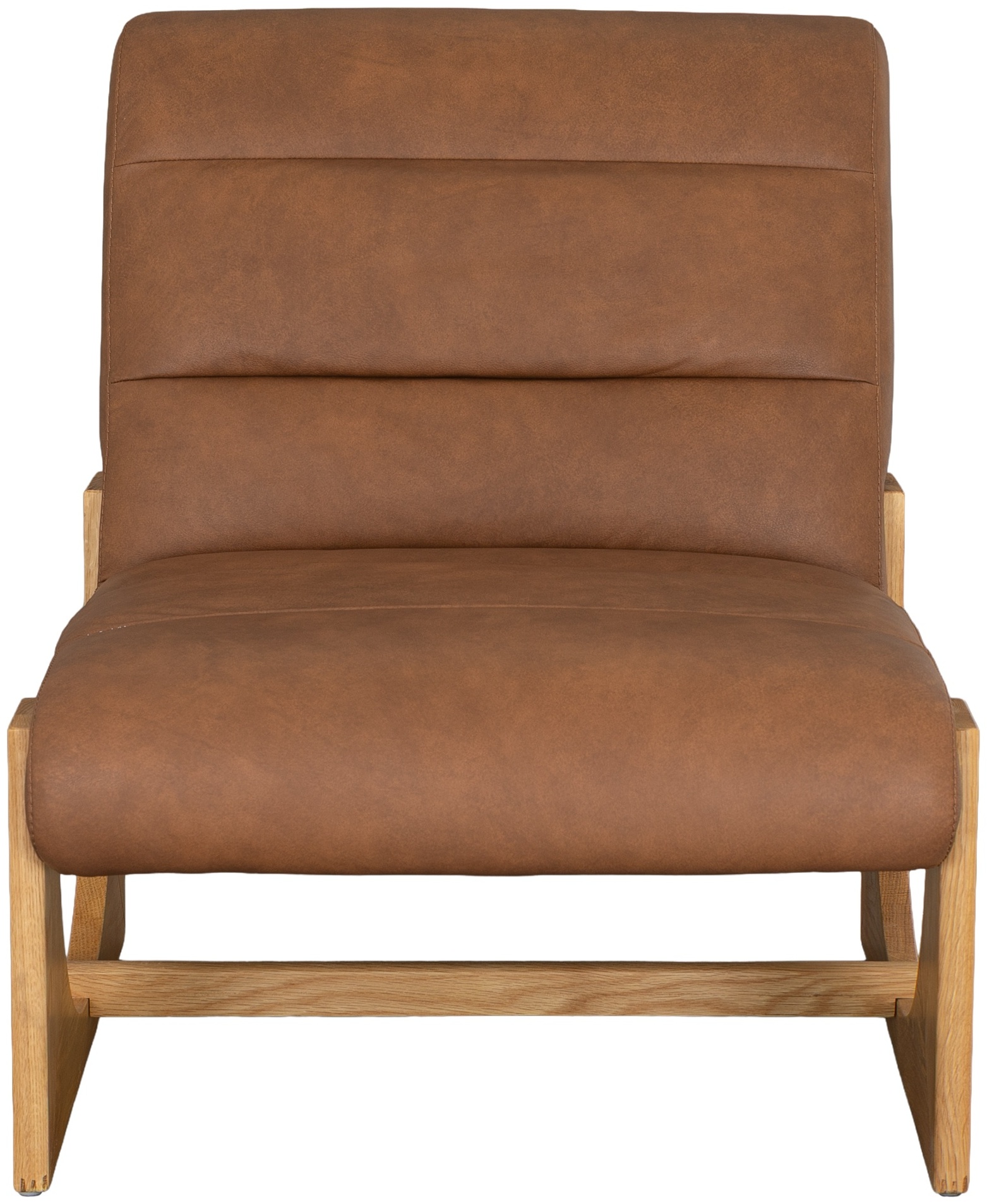 Arch lounge chair with Solid natural oak frame, Courier Hazel Leather - image 1