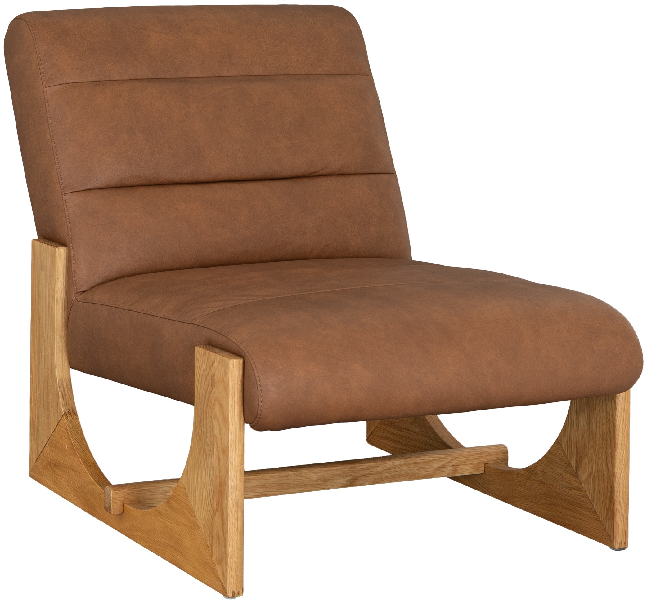 Arch lounge chair with Solid natural oak frame, Courier Hazel Leather - image 2