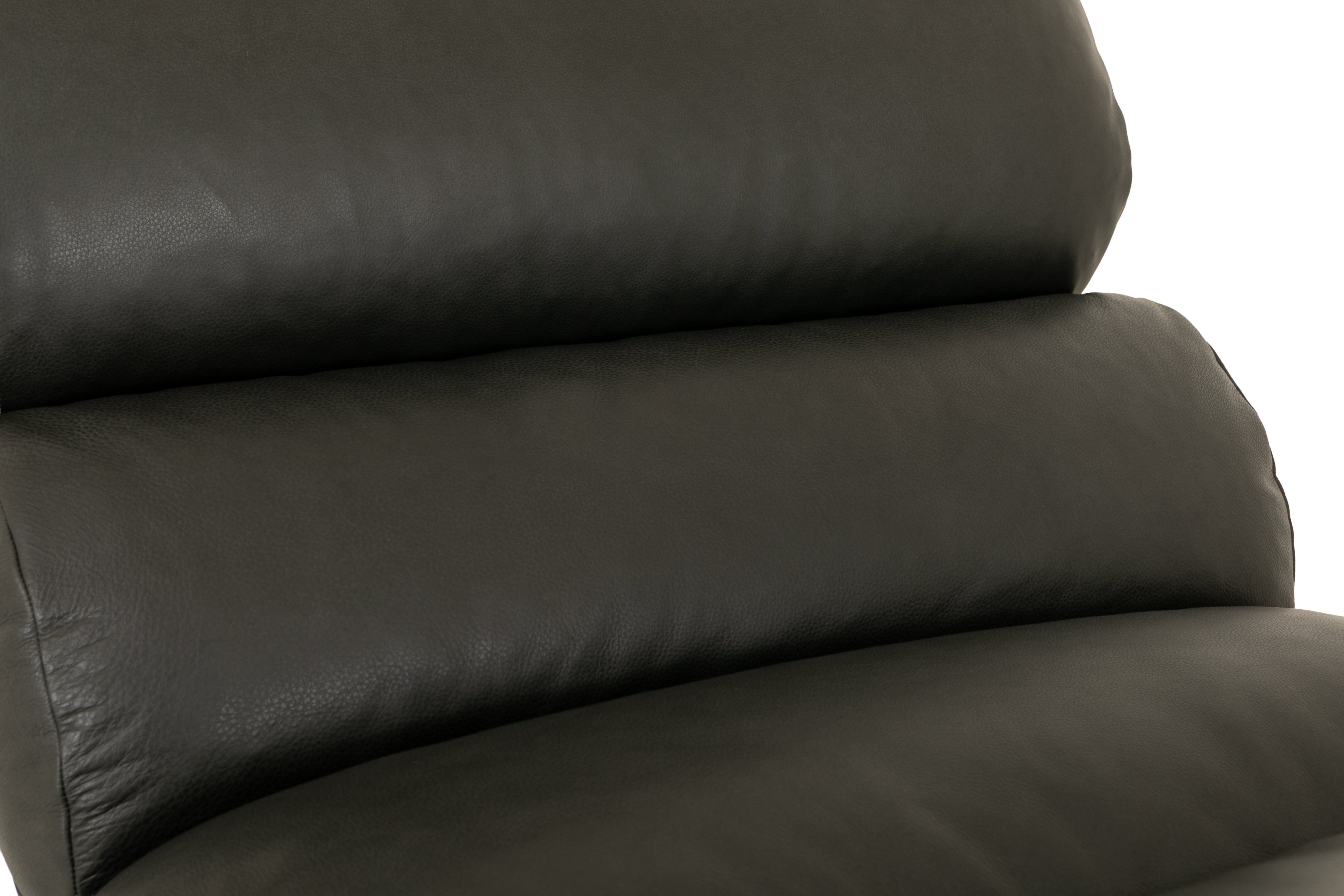 Fergus lounge chair with Black Powder coated steel frame, Courier Black Leather - image 3