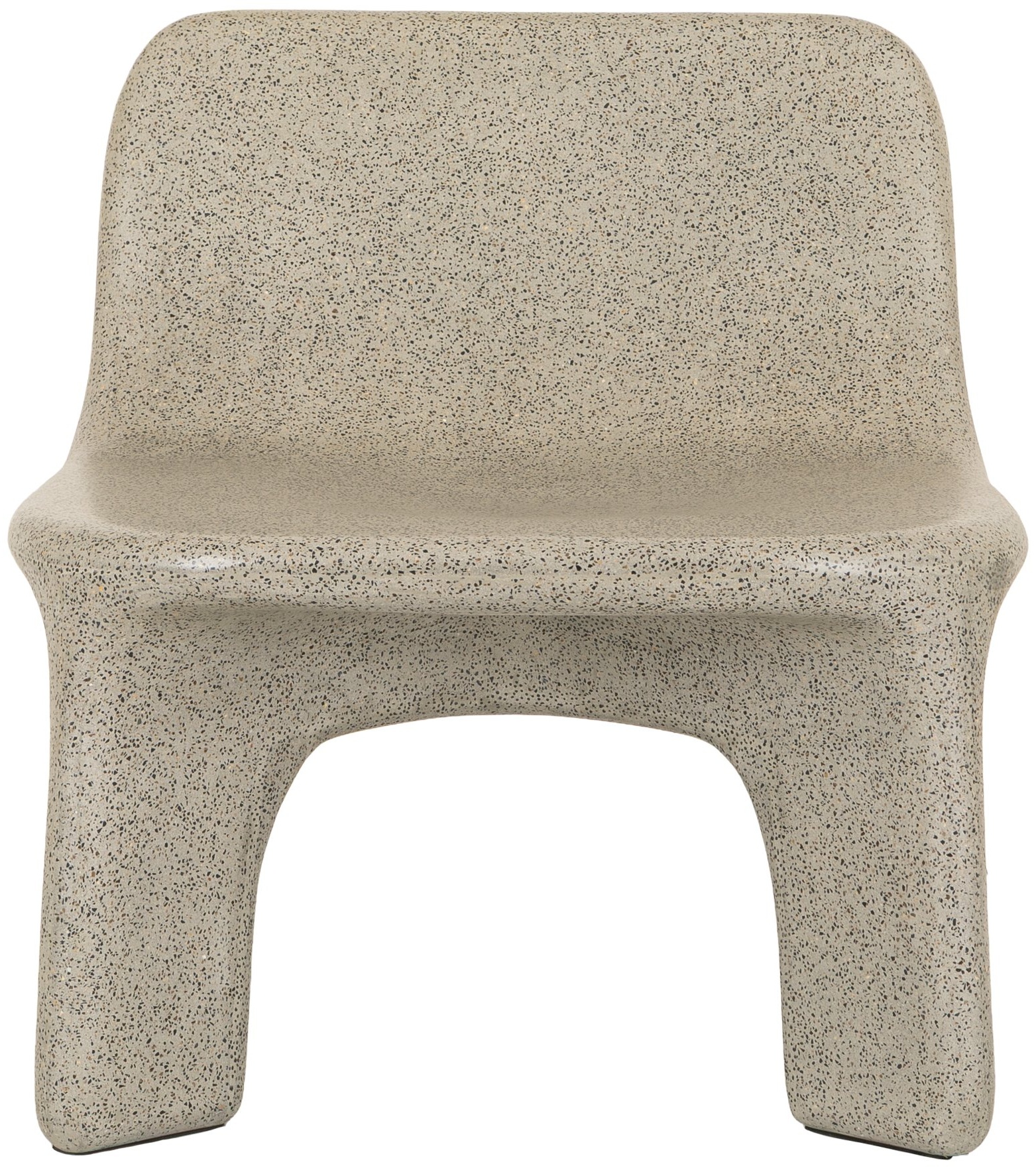 Hamish lounge Chair with Grey Terrazzo with blacxk and white flakes frame - image 2