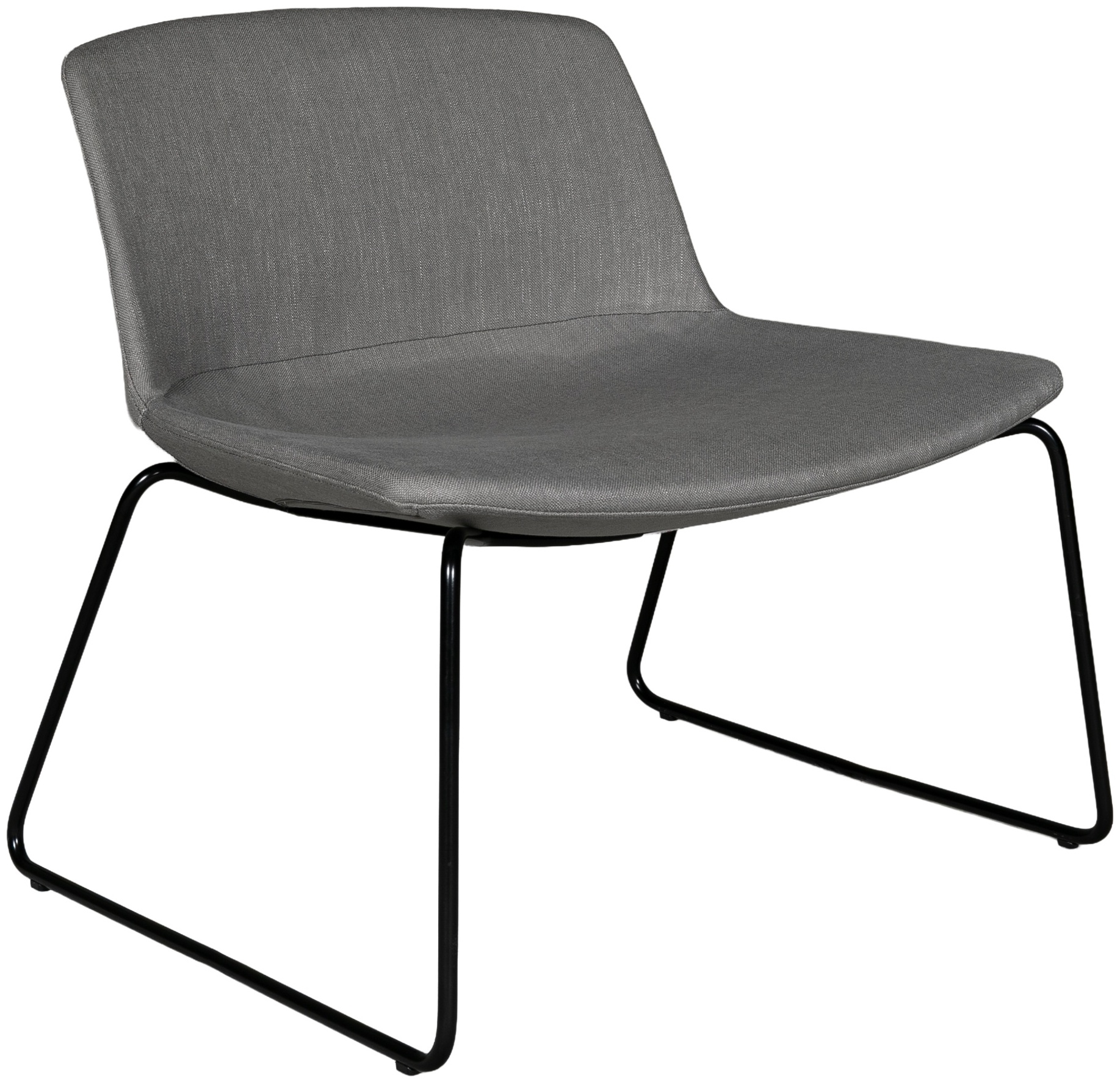 lip lounge chair with Black Powder coated steel frame, Diego Steel Fabric - image 2