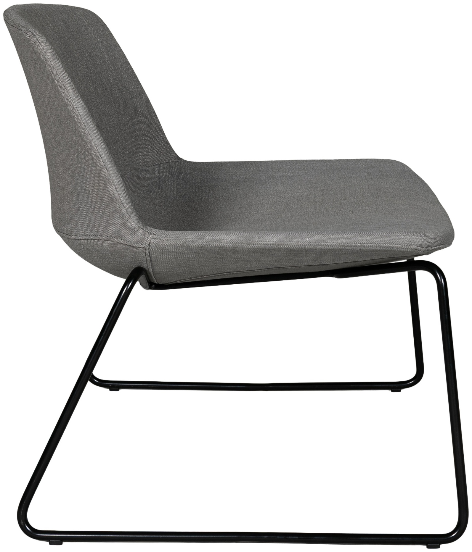 lip lounge chair with Black Powder coated steel frame, Diego Steel Fabric - image 4